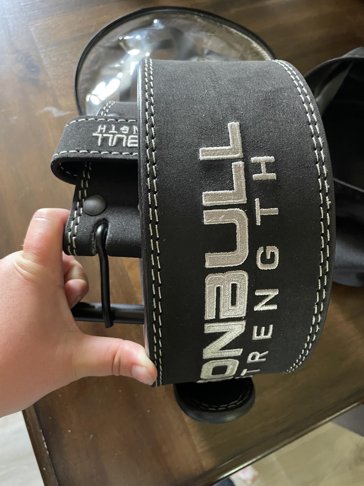 Powerlifting Belt - IPF Approved - Weight Lifting Belt 10mm - Prong Weightlifting Belt for Squats, Deadlift, and Bench Press - Lifting Belt Leather 4in for Men and Women - Back Brace for Gym, Workout, Strength Training, Strongmen & Power Lift customer photo 1