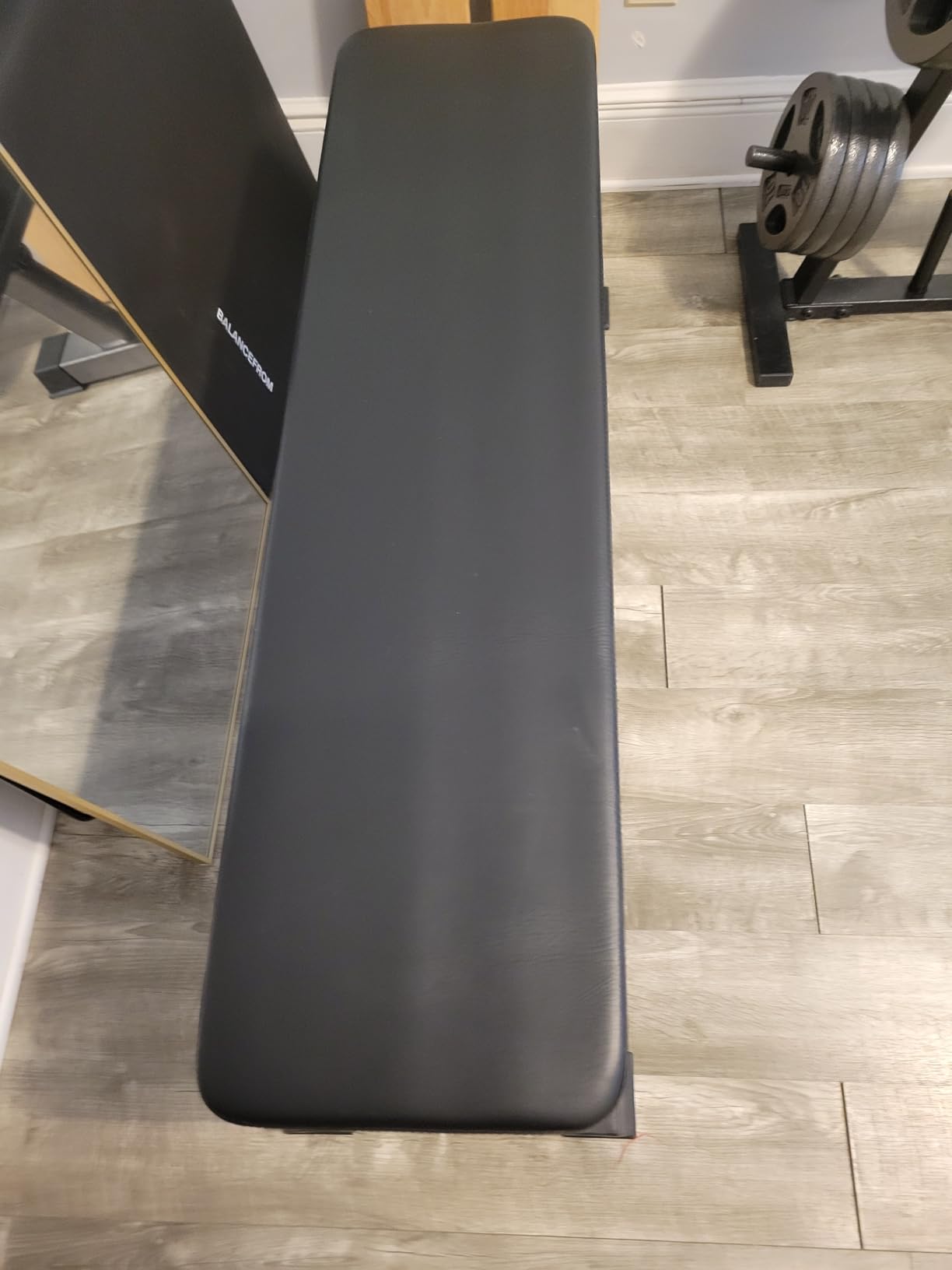 Finer Form Foldable Flat Weight Bench for Home Gym, 1,000 lb Capacity | 4-Way Steel Frame for Extra Stability, Thick Pad, Easy Folding Storage, Minimal Assembly, Free Workout Chart Included customer photo 1