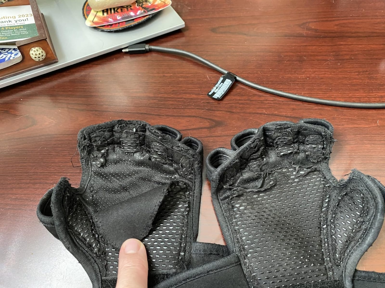 Mava Sports Open Gym Gloves with Integrated Wrist Support - Padded Weight Lifting Gloves for Men & Women - Silicone Grip Fingerless Workout Gloves for Cross Training & Fitness customer photo 2