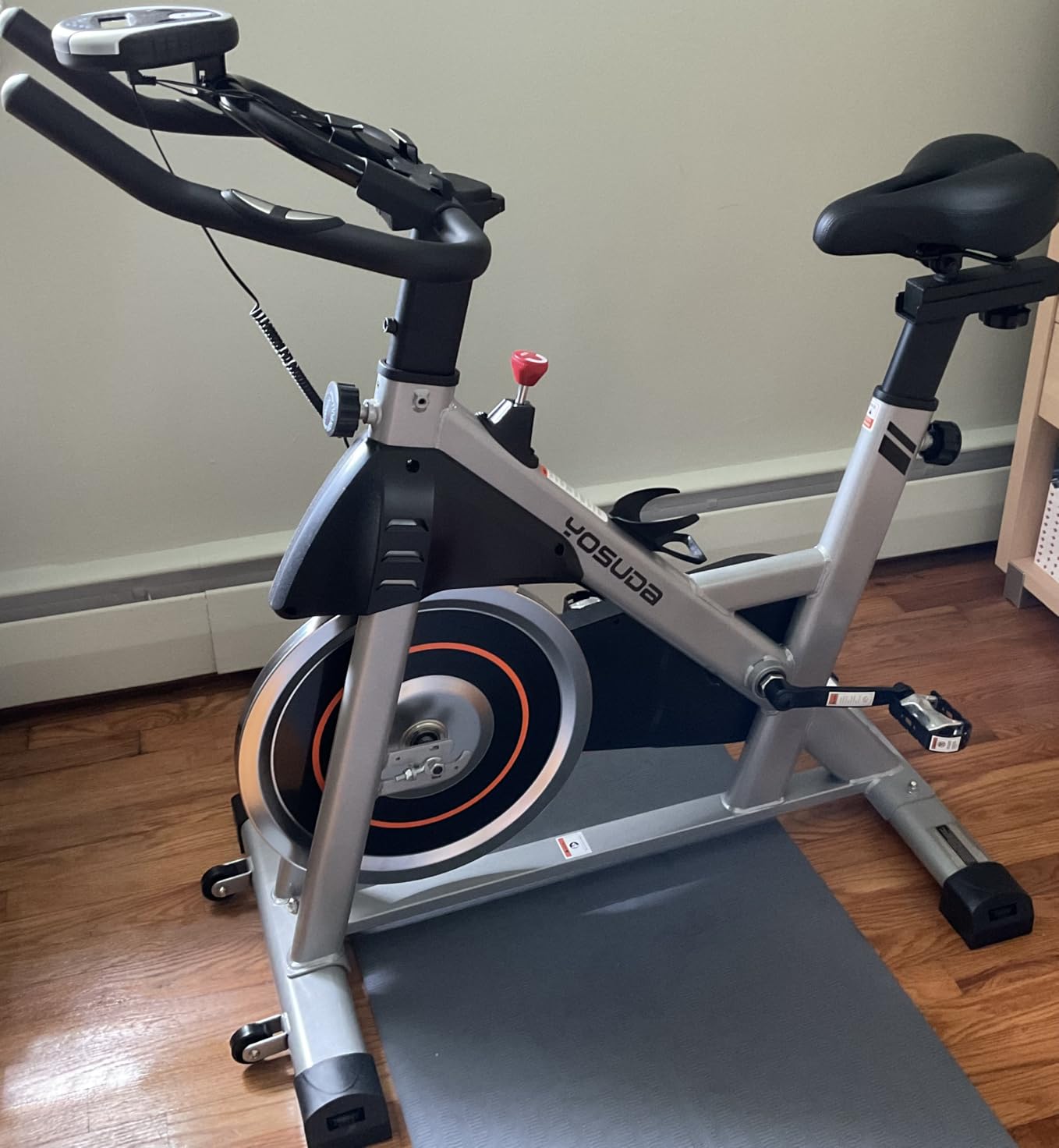 YOSUDA Exercise Bike, Magnetic Friction Stationary Bike with App Training customer photo 2