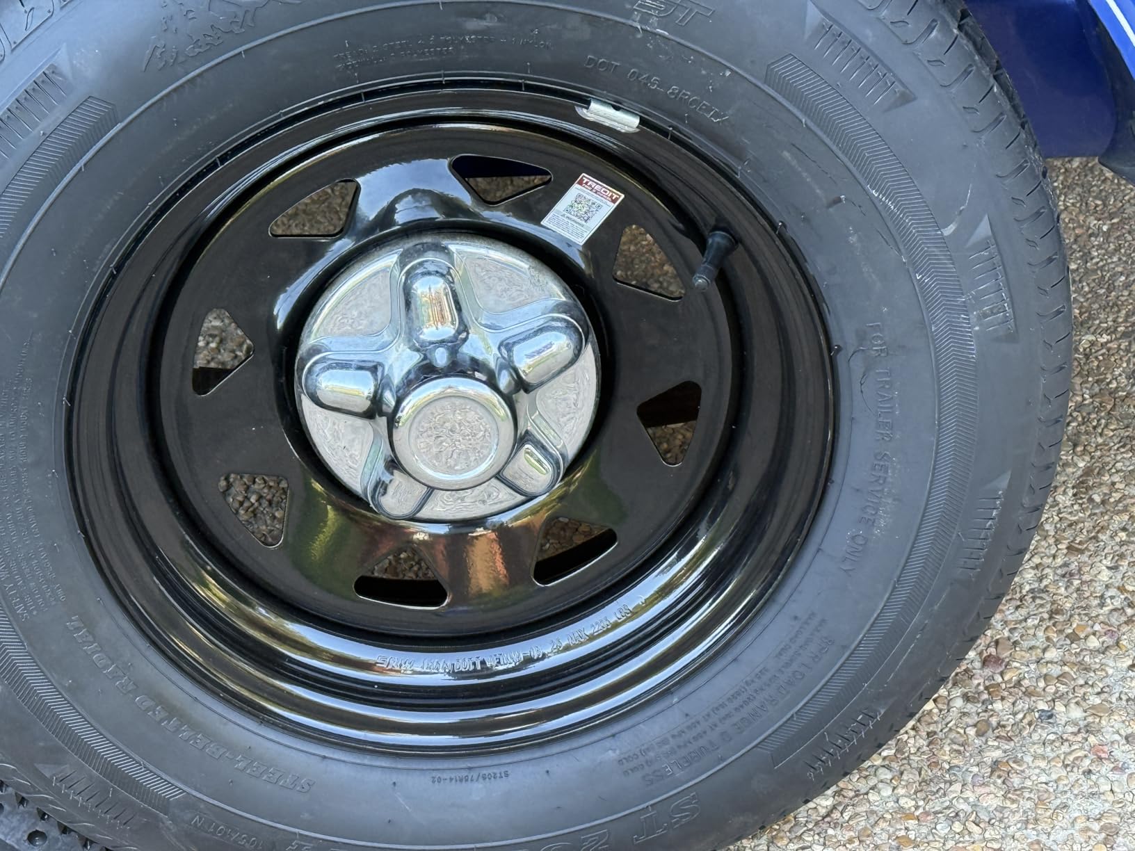 eCustomrim 2-Pack Trailer Radial Tire Rim Assembly ST205/75R14 Black 5 Lug | 14 Inch 205/75R14 Load Range D Tire With Curb Guard, 5 Lug On 4.5 Inch Center, Spoke Wheel - 6 Year Warranty With Roadside customer photo 1