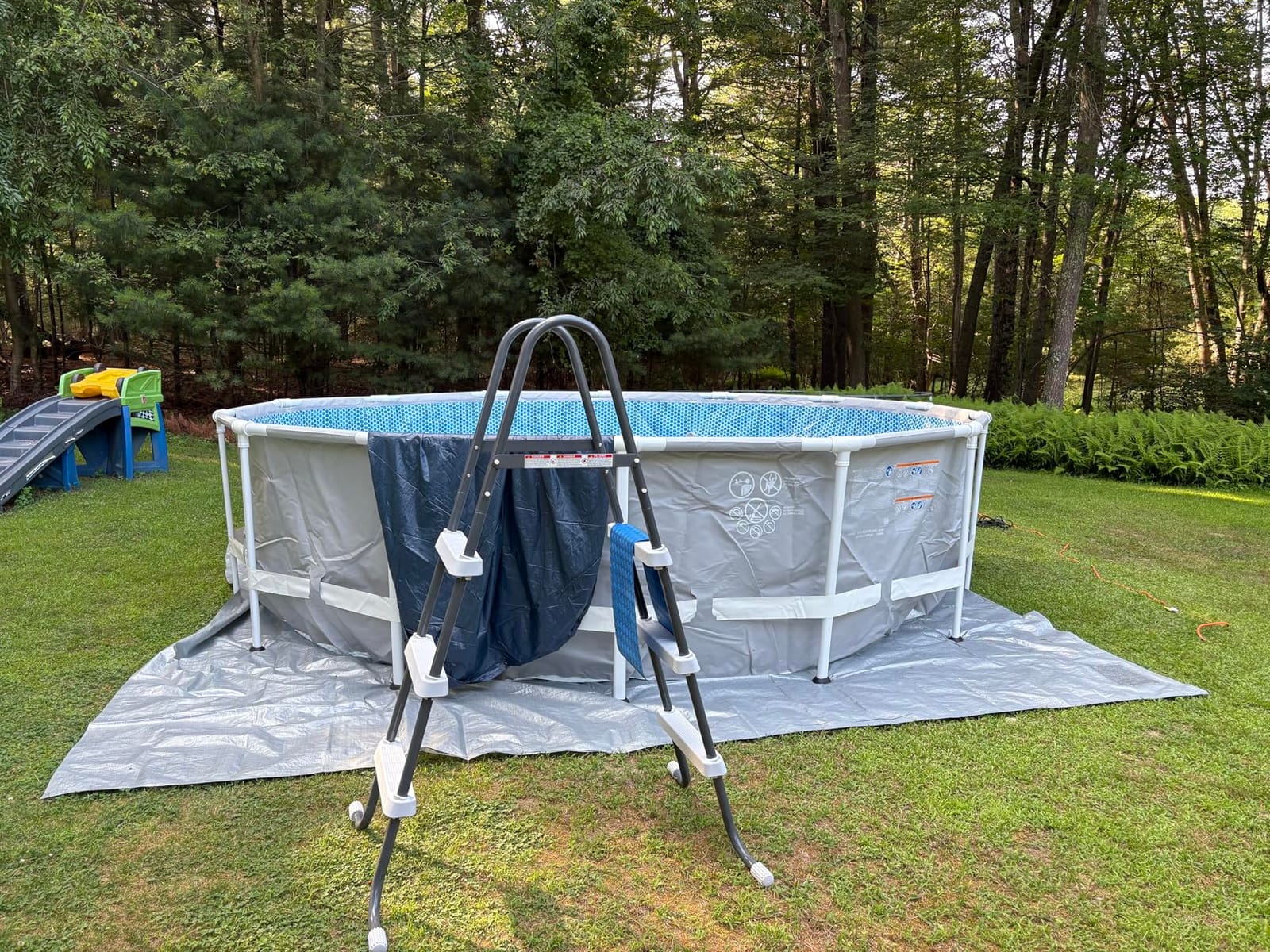 INTEX Prism Frame 14ft x 42in Round Above Ground Swimming Pool Set with 1000 GPH Cartridge Filter Pump customer photo 1