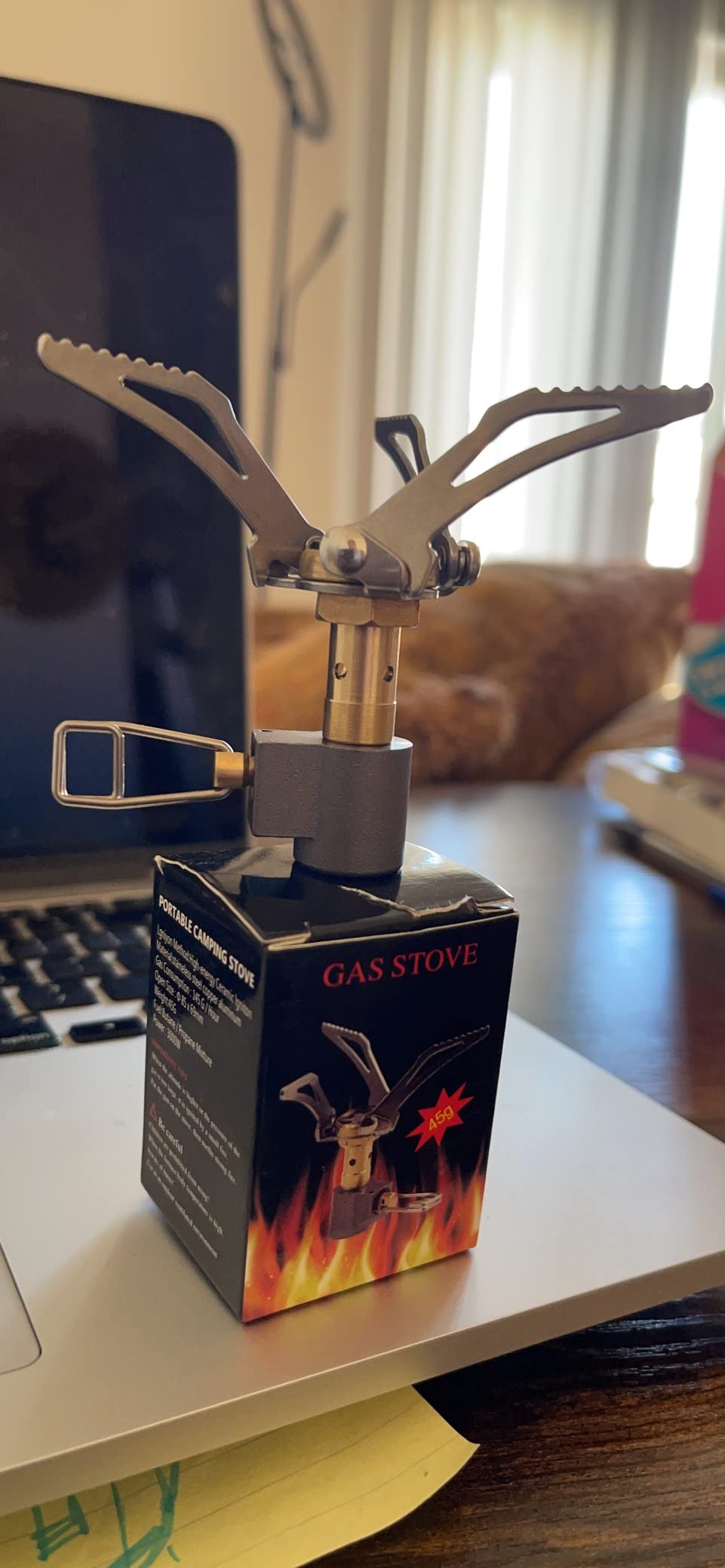 DESERT & FOX Ultralight Mini Camping Stove, 2600W Power Titanium Alloy Automatic Foldable Outdoor Cookware customer photo 2