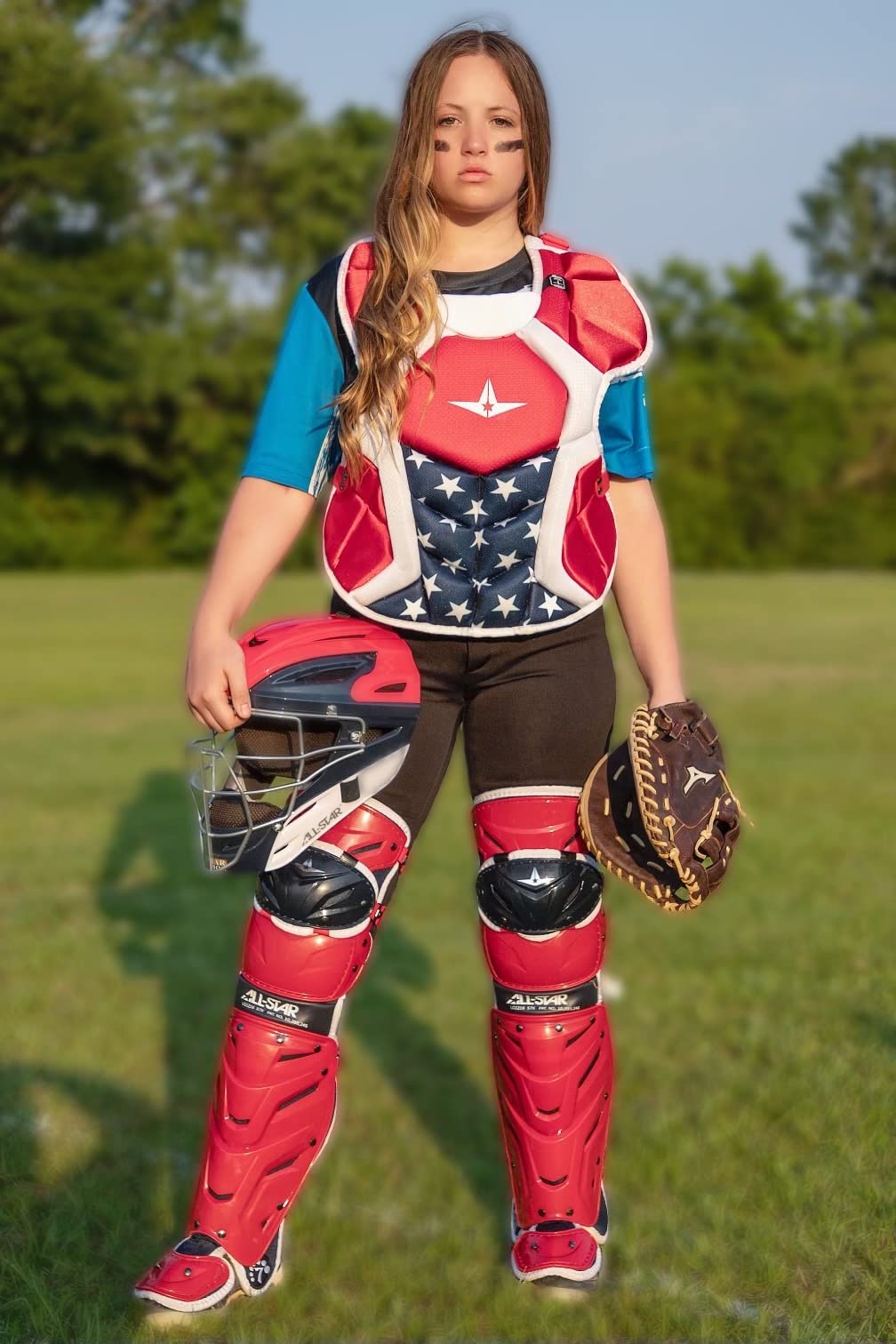 All-Star S7 Axis Ages 9 to 16 - Baseball Catching Equipment Kit (Includes Helmet, Chest Protector, Leg Guards), Meets NOCSAE customer photo 2