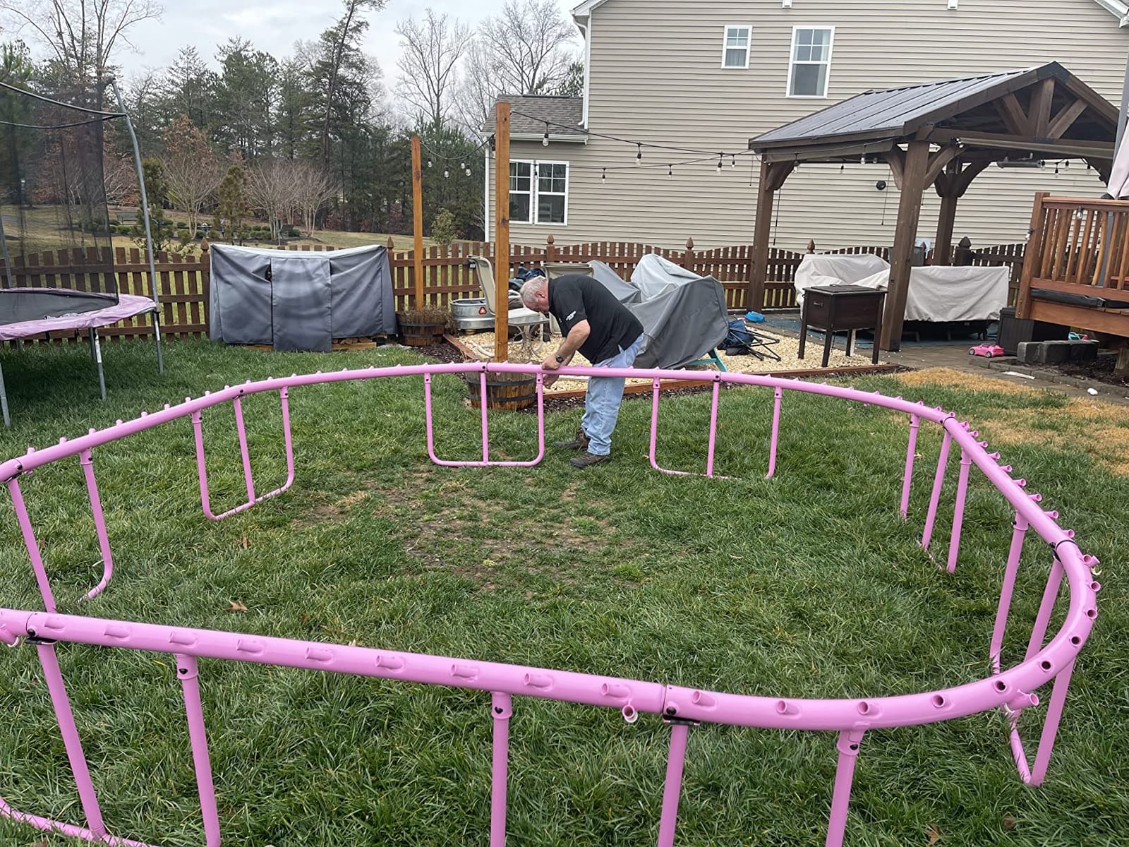 Springfree Trampoline Springless Round Backyard Trampoline with Enclosure for Kids - 11ft or 13ft Sizes & Optional Add-On Attachments & Accessories customer photo 1