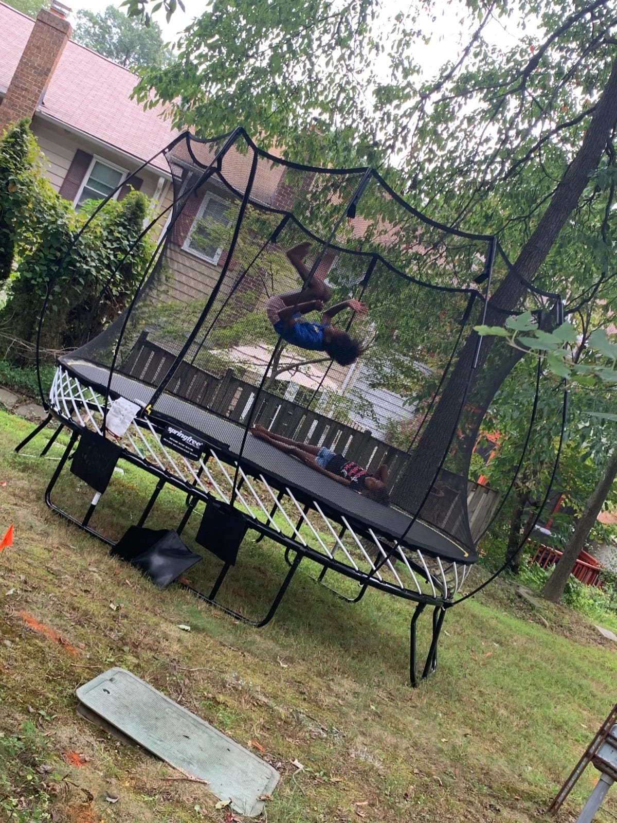 Springfree Trampoline - Springless Backyard Oval Trampoline with Enclosure for Kids - Multiple Sizes & Optional Add-On Attachments & Accessories customer photo 2