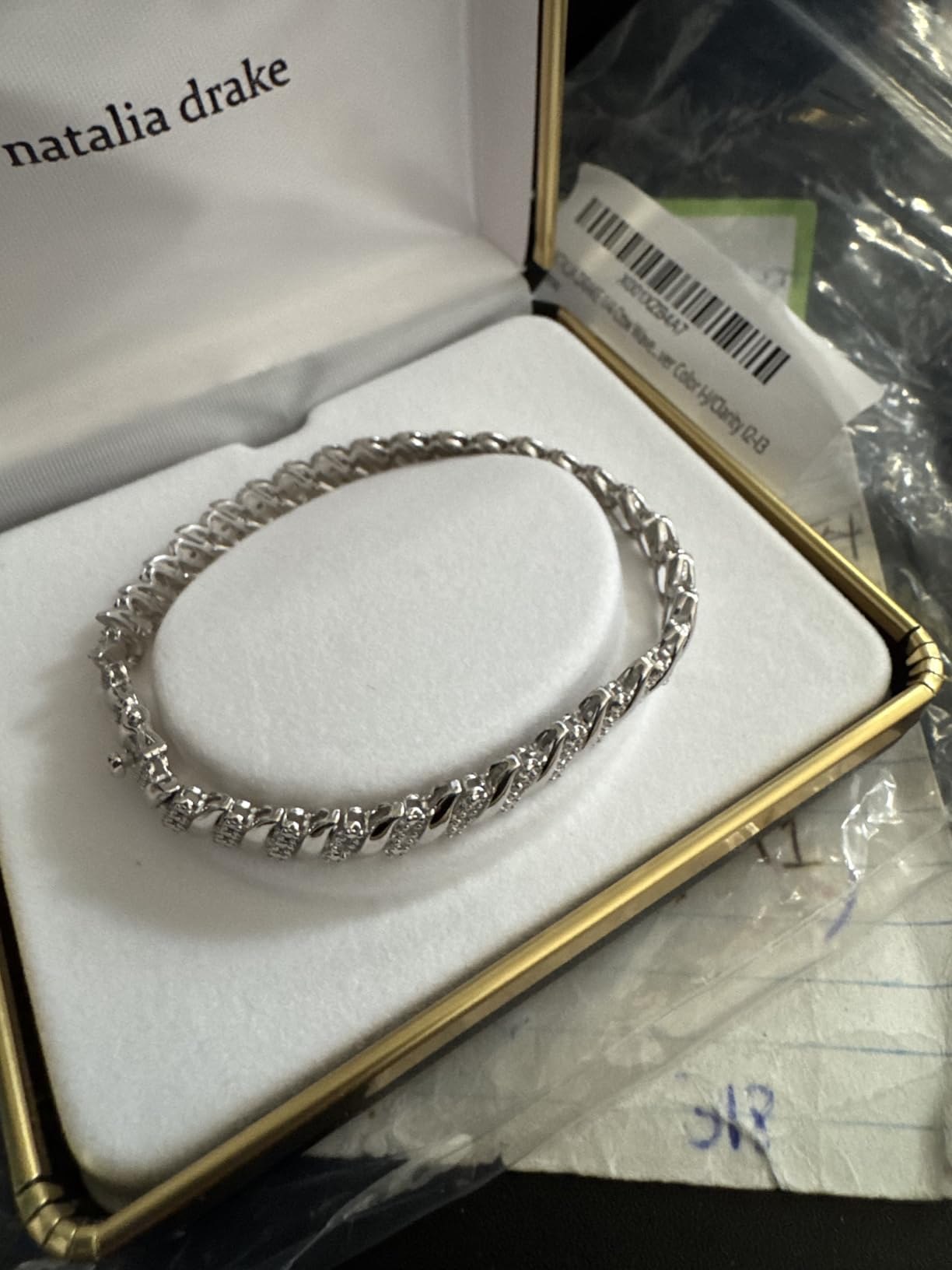NATÁLIA DRAKE 1/4 Cttw Wave Link Diamond Tennis Bracelet for Women in 925 Sterling Silver Color I-J/Clarity I2-I3 customer photo 1