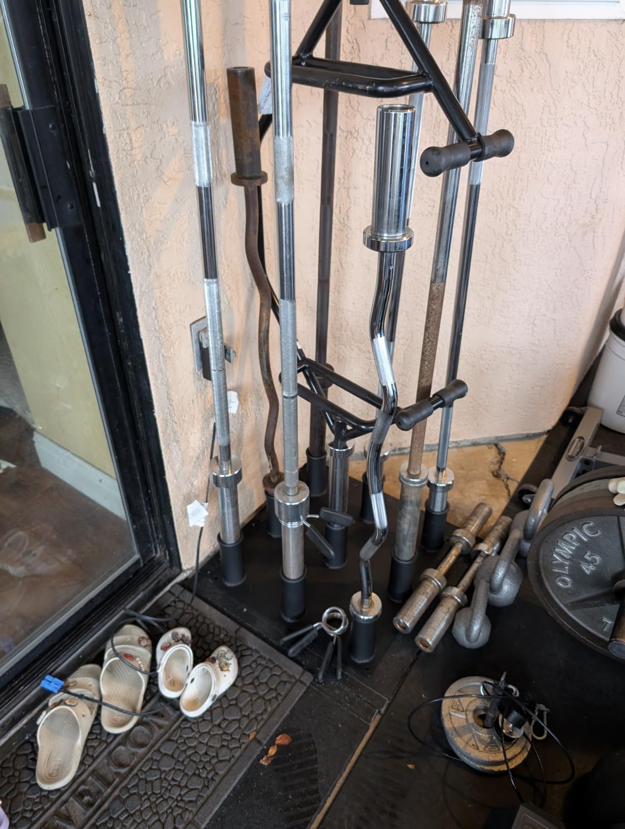 Yes4All Vertical Storage Rack, Home Gym Organizer, Barbell & Dumbbell Rack for 2-inch Olympic & Curl Bars customer photo 2