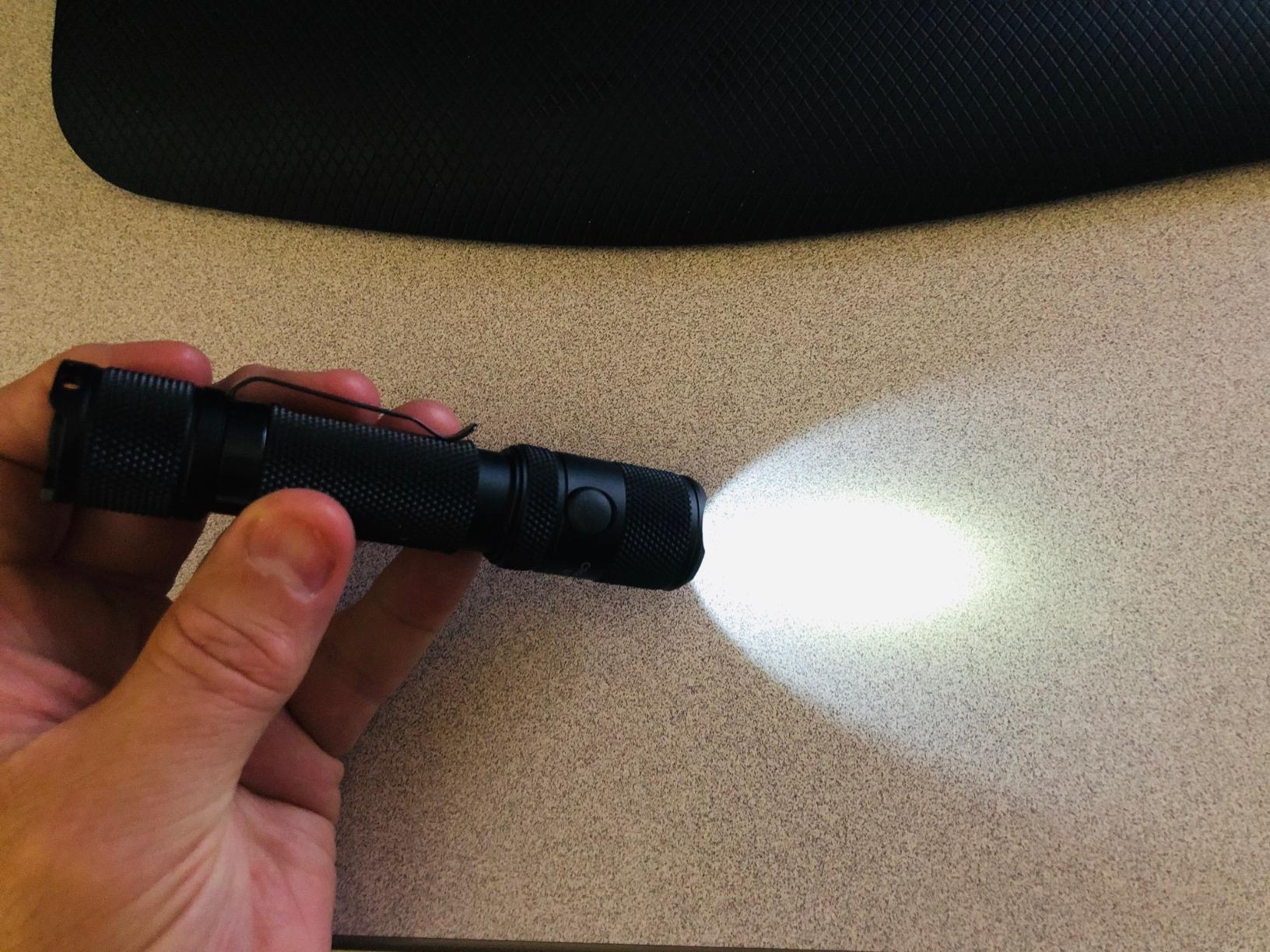PowerTac M5-G3 2030 Lumens Rechargeable Tactical Flashlight, 330M Throw with Magnetic Charging customer photo 1