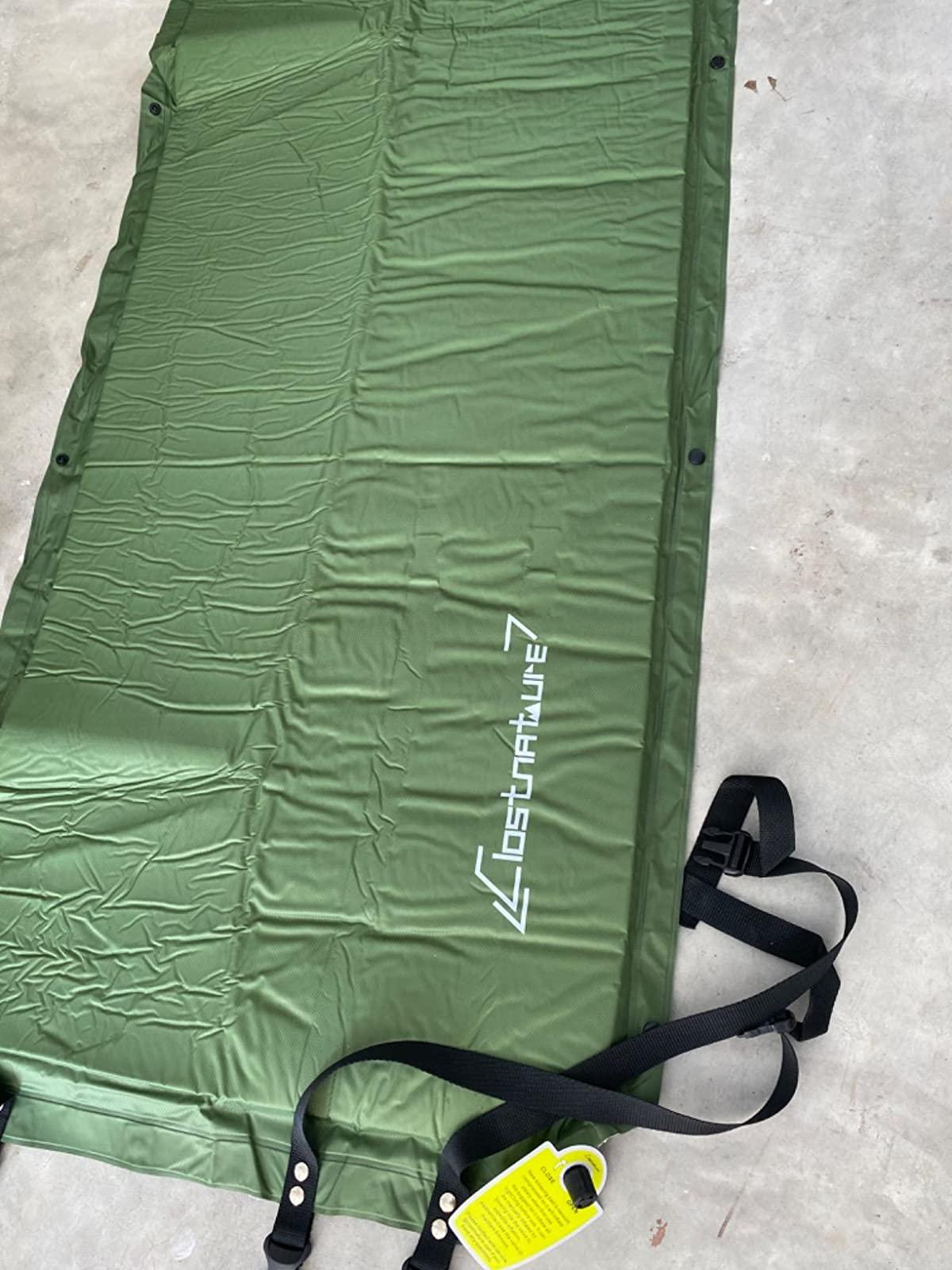 Clostnature 1.5in Lightweight Self Inflating Sleeping Pad for Camping | 210T Polyester, 4 R-value, Memory Foam Mattress Pad, Pillow, Comfort, Insulated, Waterproof, Sleeping Mat for Backpacking customer photo 2