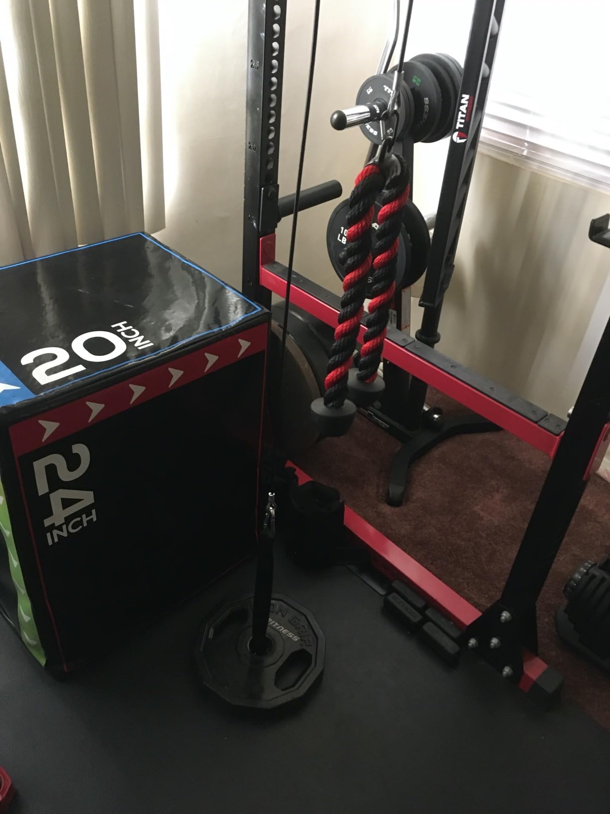 Bells of Steel Workout Pulley System - Cable Machine Home Gym, LAT Pulldown & Tricep Pull Down Attachments, 440lb Capacity customer photo 1
