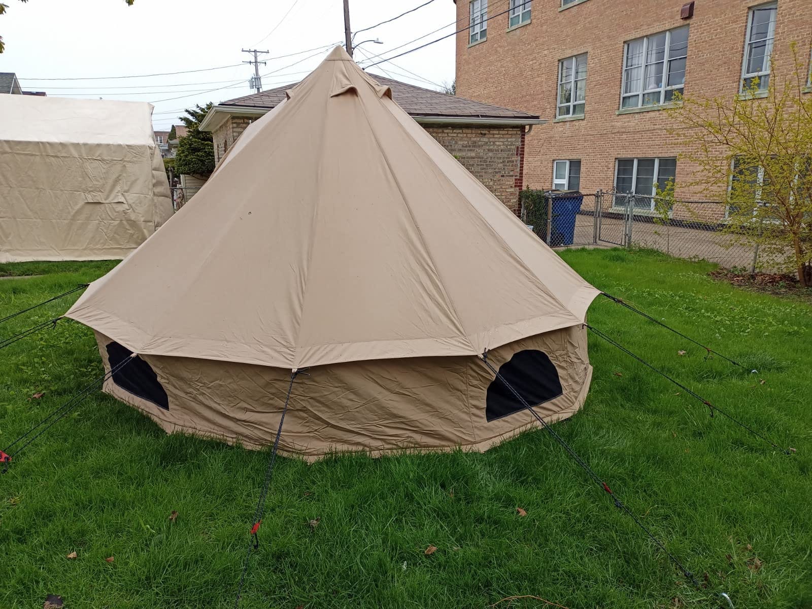 WHITEDUCK Regatta Canvas Bell Tent Water Repellent - w/StoveJack, Waterproof, 4 Season Luxury Camping and Glamping Yurt Tent Outdoor customer photo 1