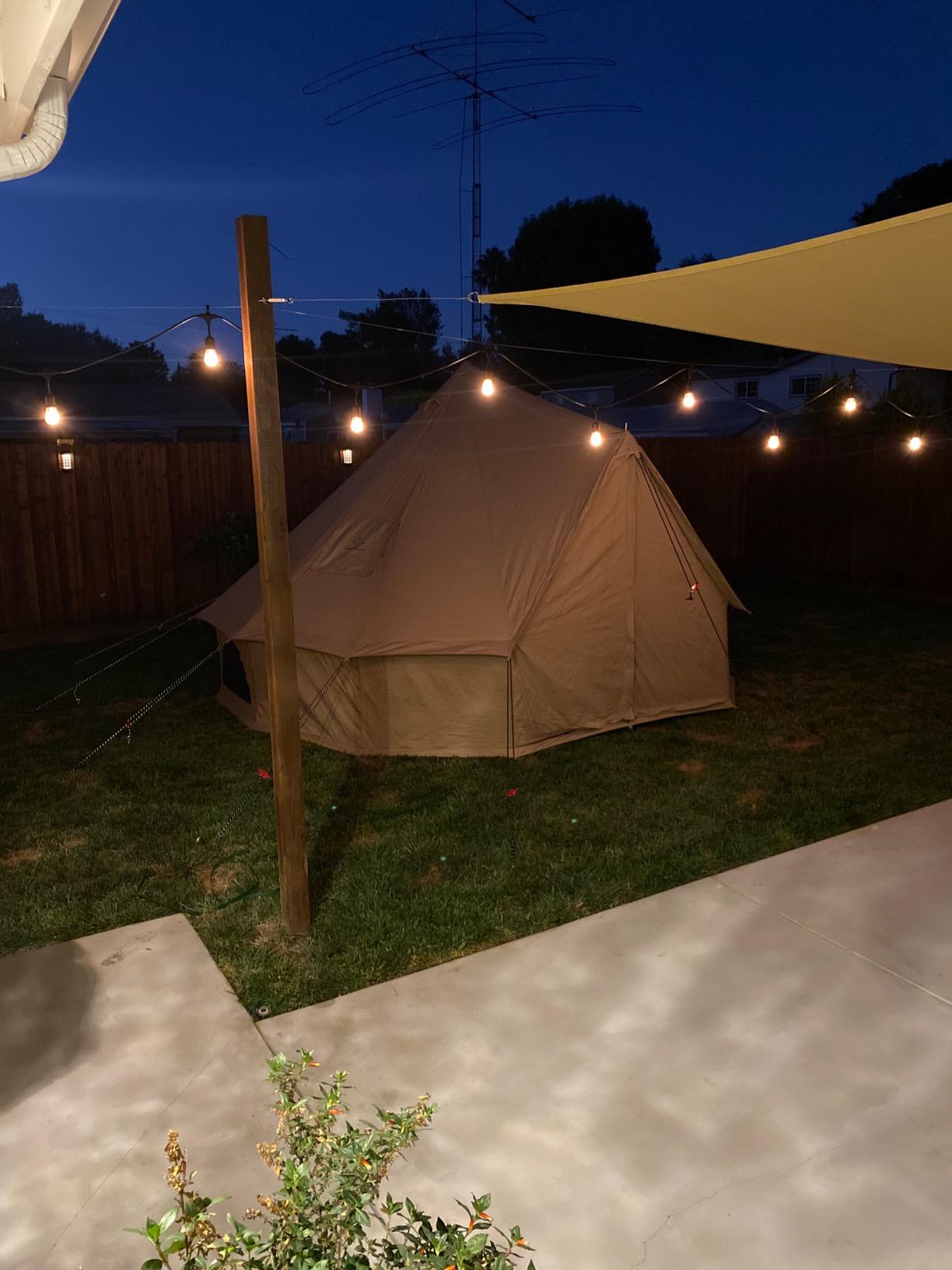 WHITEDUCK Regatta Canvas Bell Tent Water Repellent - w/StoveJack, Waterproof, 4 Season Luxury Camping and Glamping Yurt Tent Outdoor customer photo 2