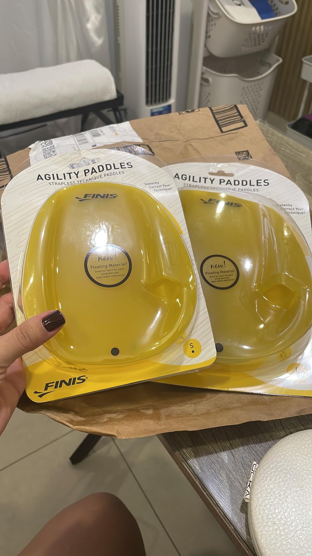 FINIS Agility Floating Swim Paddles - Strapless Design for Stroke Technique - Instant Feedback customer photo 2