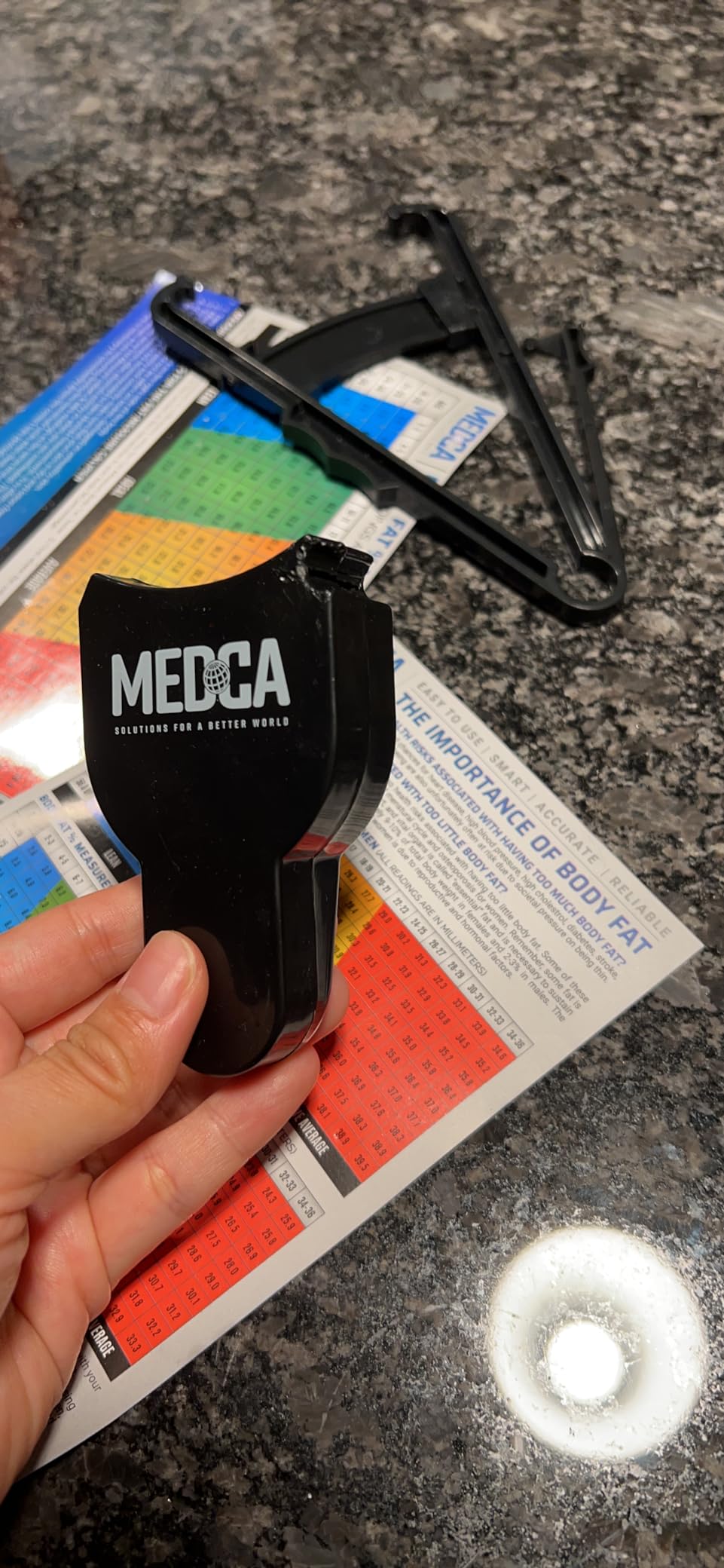 MEDca Body Fat Caliper and Measuring Tape for Body - Skinfold Calipers and Body Fat Tape Measure Tool for Accurately Measuring BMI Skin Fold Fitness and Weight-Loss customer photo 1