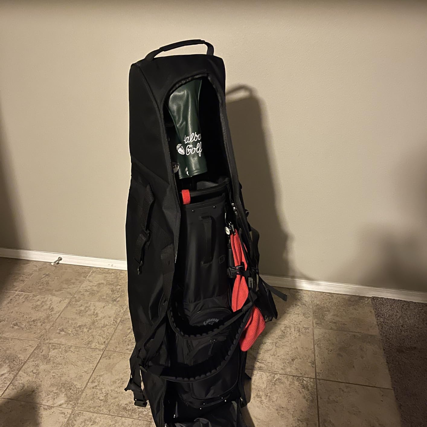 Himal Outdoors Soft-Sided Golf Travel Bag with Wheels, 600D Oxford Fabric customer photo 2