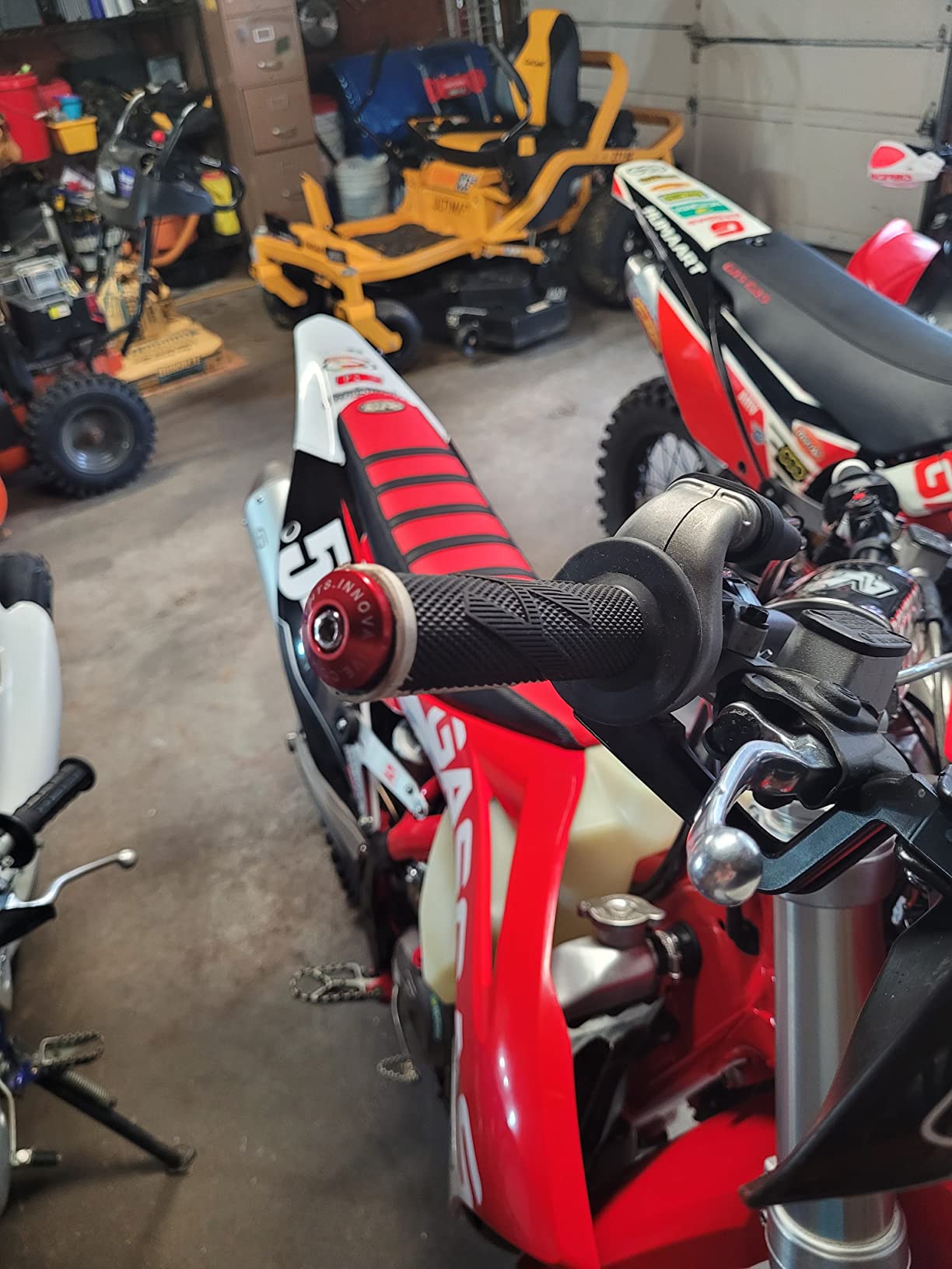 Goldfire Motorcycle 7/8'' Handle Bar End Weights Handlebar Grips Cap Anti Vibration Silder Plug Fits for Yamaha Kawasaki Dirt Bike (Black) customer photo 1