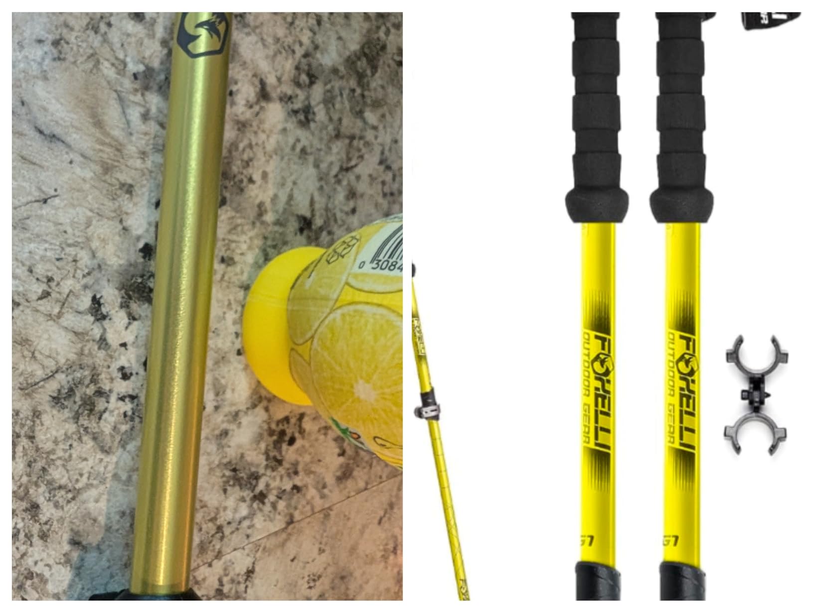 Foxelli Trekking Poles – Lightweight Collapsible Aircraft Grade Aluminum Hiking Poles with Cork Grips Quick Locks & All-Terrain Accessories – Pair of 2 customer photo 1
