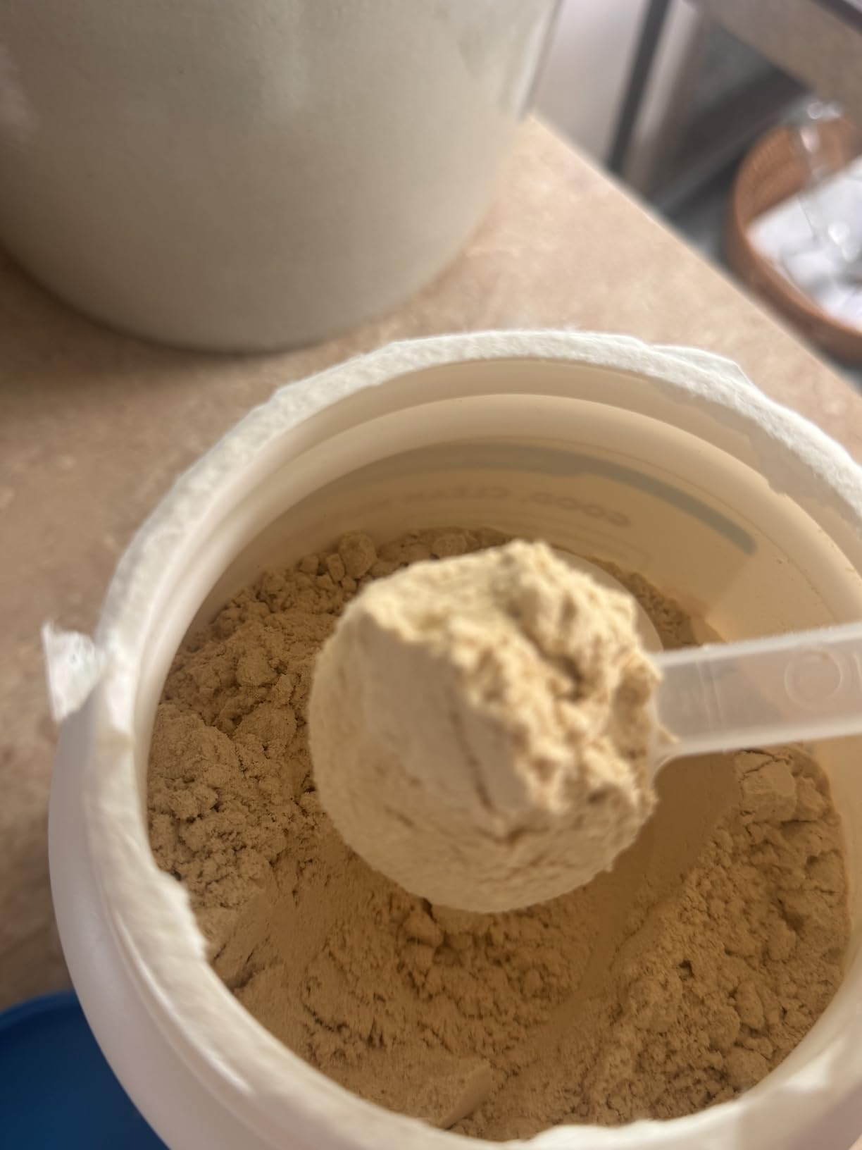 Orgain Organic Vegan 21g Protein + Superfoods Powder, Vanilla Bean, 2.02lb | Plant based protein, 50 superfoods, 8g prebiotic fiber, gluten free, no added sugar, non-GMO customer photo 2
