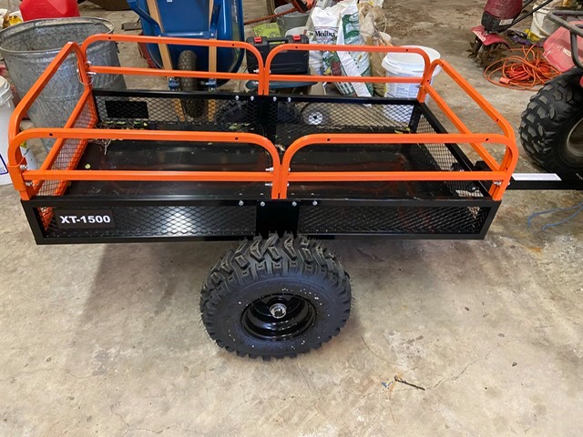 Impact IMPLEMENTS 1500lb ATV/UTV/Tractor Cargo Trailer with Steel Floor | Heavy duty hauling. Steel floor - no rubber mats. Aggressive all-season tires. Original design from USA agricultural company. customer photo 2