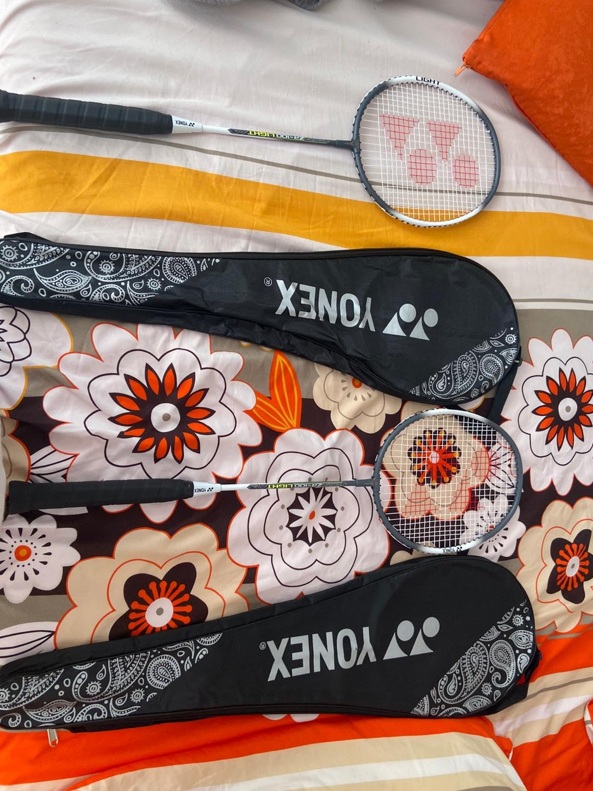 YONEX ZR 100 Light Aluminum Blend Badminton Racquet with Full Cover, Set of 2 customer photo 2
