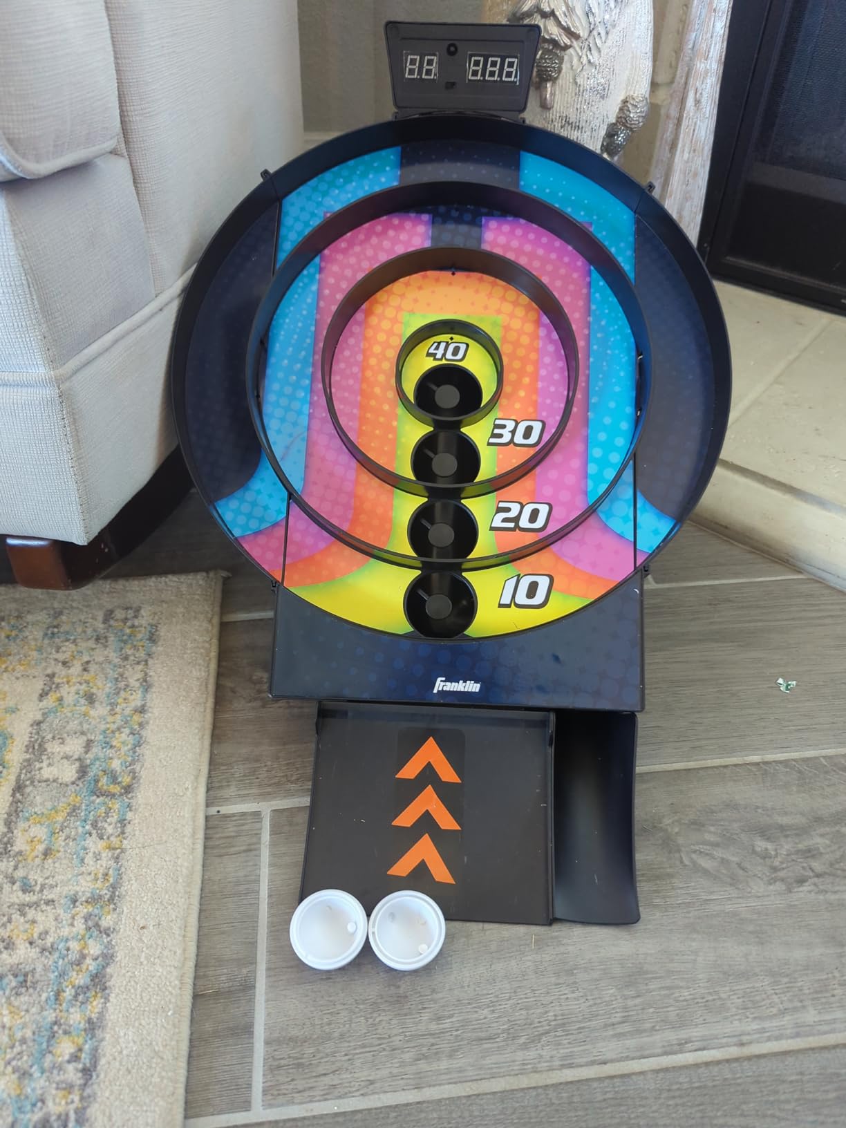 Franklin Sports Whirl Ball Arcade Game - Game Room Ready Tool Free Arcade Game - Auto Scoring Electronics with Arcade Ball Return Ramp Great for Kids and Family Fun! customer photo 2
