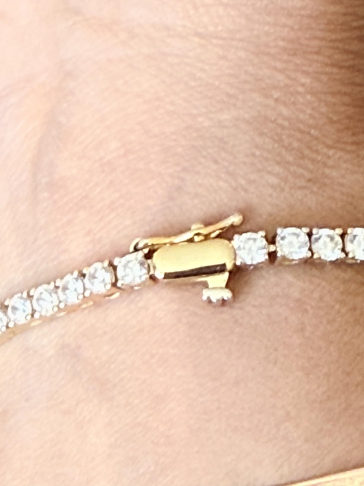 PAVOI 14K Gold Plated 3mm Cubic Zirconia Classic Tennis Bracelet | Gold Bracelets for Women customer photo 2