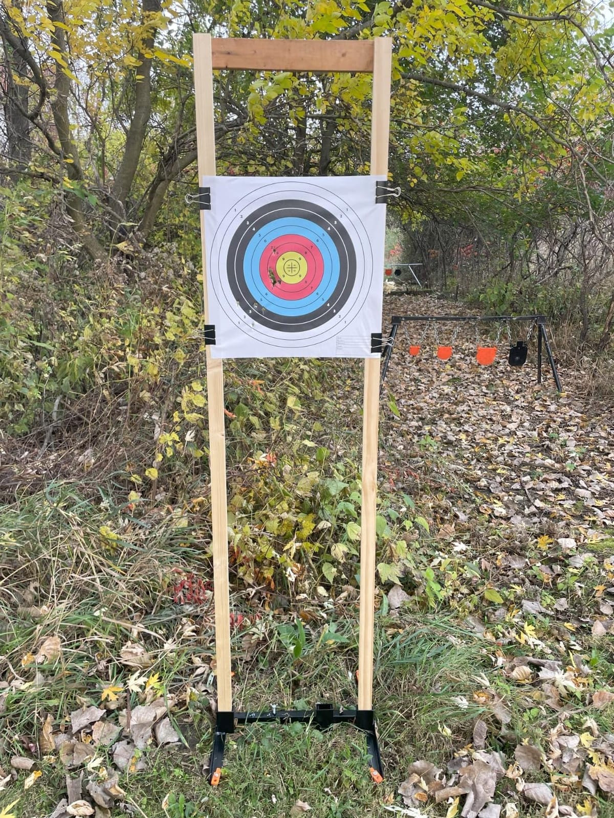 Highwild Adjustable Target Stand Base for Paper Shooting Cardboard Silhouette H Shape Stand Base for Shooting Range 1x2 Wooden Target Station Setup - 1 Pack customer photo 2