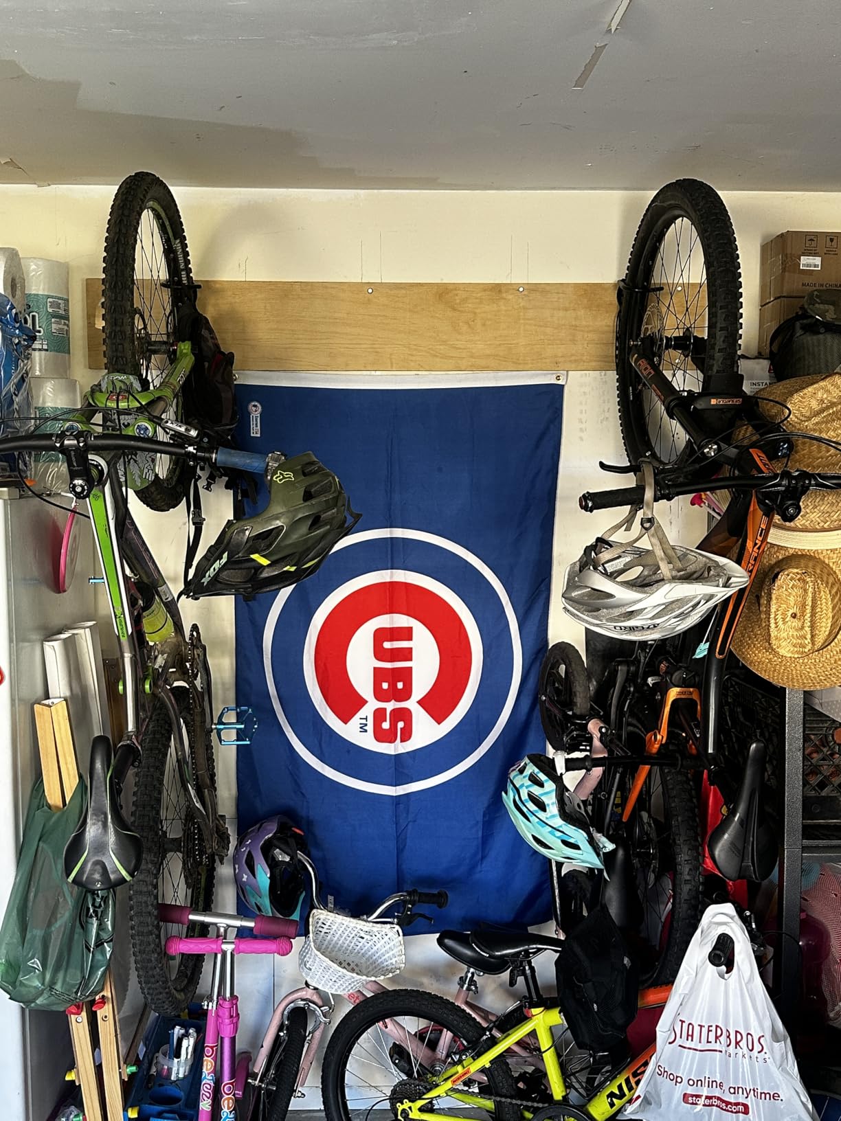 Wallmaster Bike Storage Rack for Garage, Wall Mount Bicycles Hanger | 2-Pack Bike Storage System Vertical Bike Hooks customer photo 1