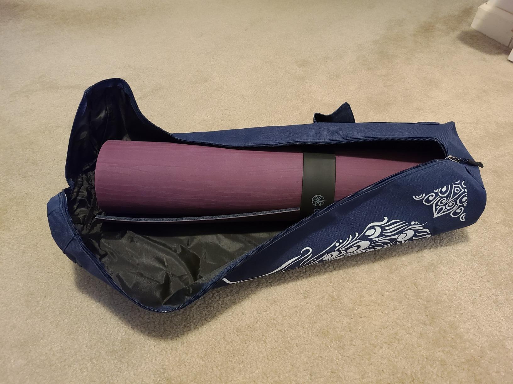 Gonex Yoga Mat Bag, Full-Zip Mat Carrier Pilates Mat Carry Bag for Woman | 600D Oxford Fabric, Wet Pocket, Front Zip Pocket, Adjustable Strap, Fits Mats up to 26