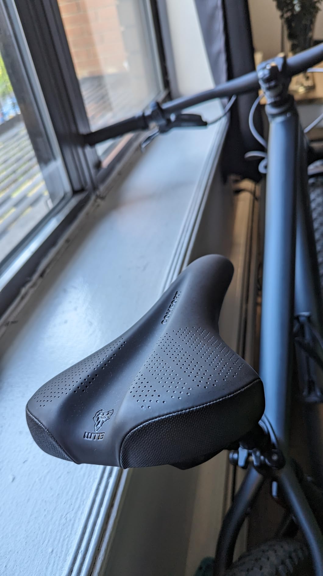 WTB Comfort Bike Seat (Saddle) - Extra Wide - Plush Thick Padding - Contoured Shape (Steel Rail) customer photo 2