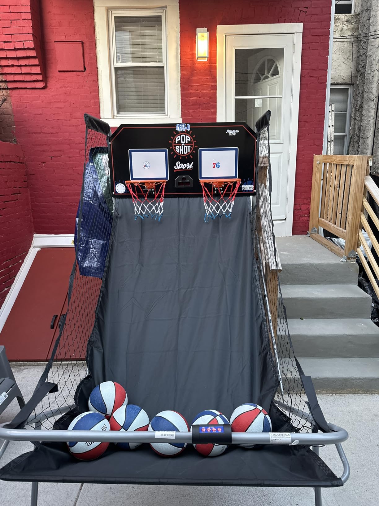 Pop-A-Shot Dual Shot Sport | 2-Hoop Indoor Electronic Arcade Basketball | Indoor Basketball Arcade Machine with 10 Game Modes, Dual Hoops, a Sturdy Steel Frame, and a Foldable Space-saving Design customer photo 1