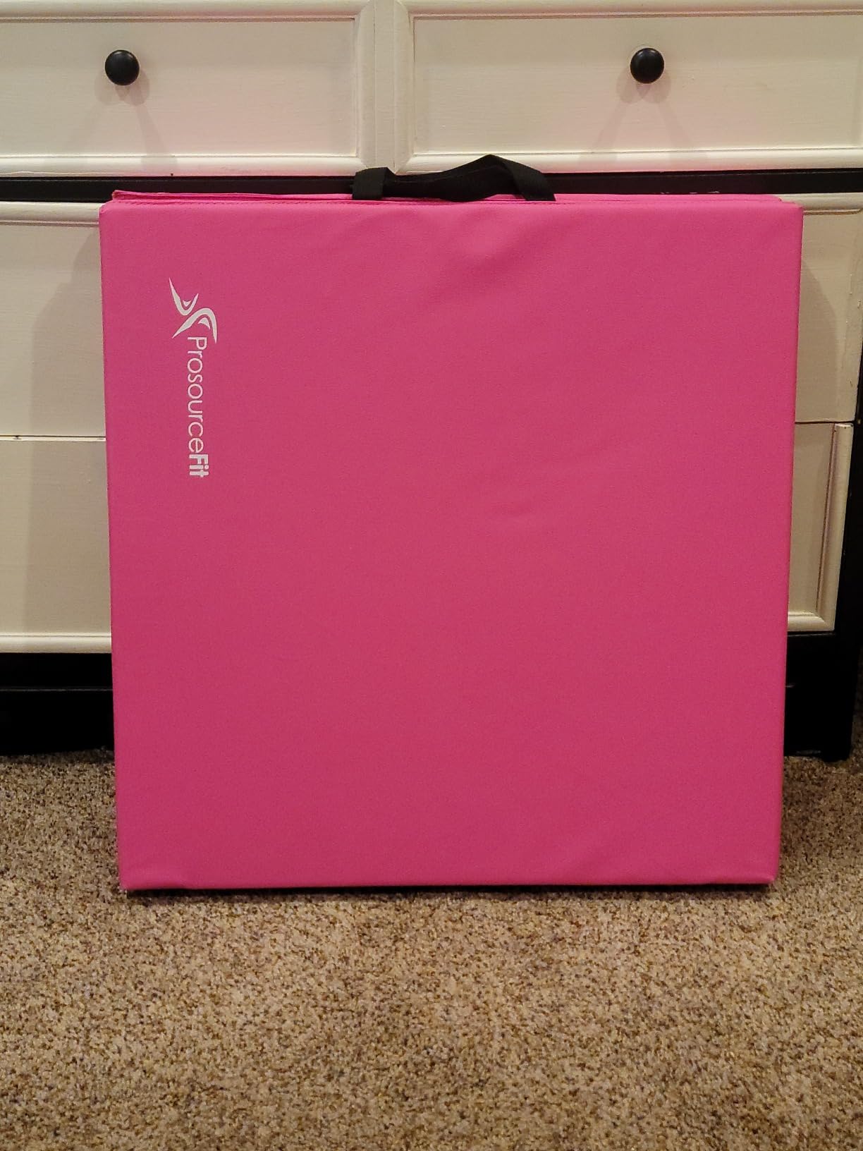 ProsourceFit Tri-Fold Folding Thick Exercise Mat 6'x2' with Carrying Handles for MMA, Gymnastics, Stretching, Core Workouts customer photo 1