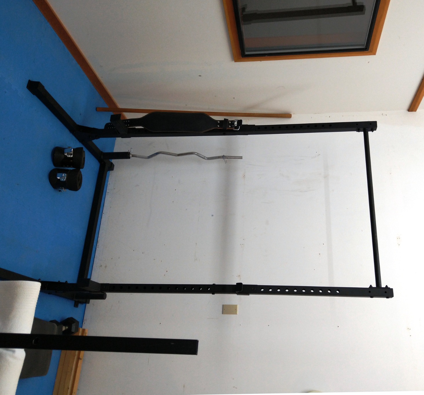 800LB Capacity Squat Rack with Pull Up Bar, Adjustable Power Cage, Home Gym customer photo 1
