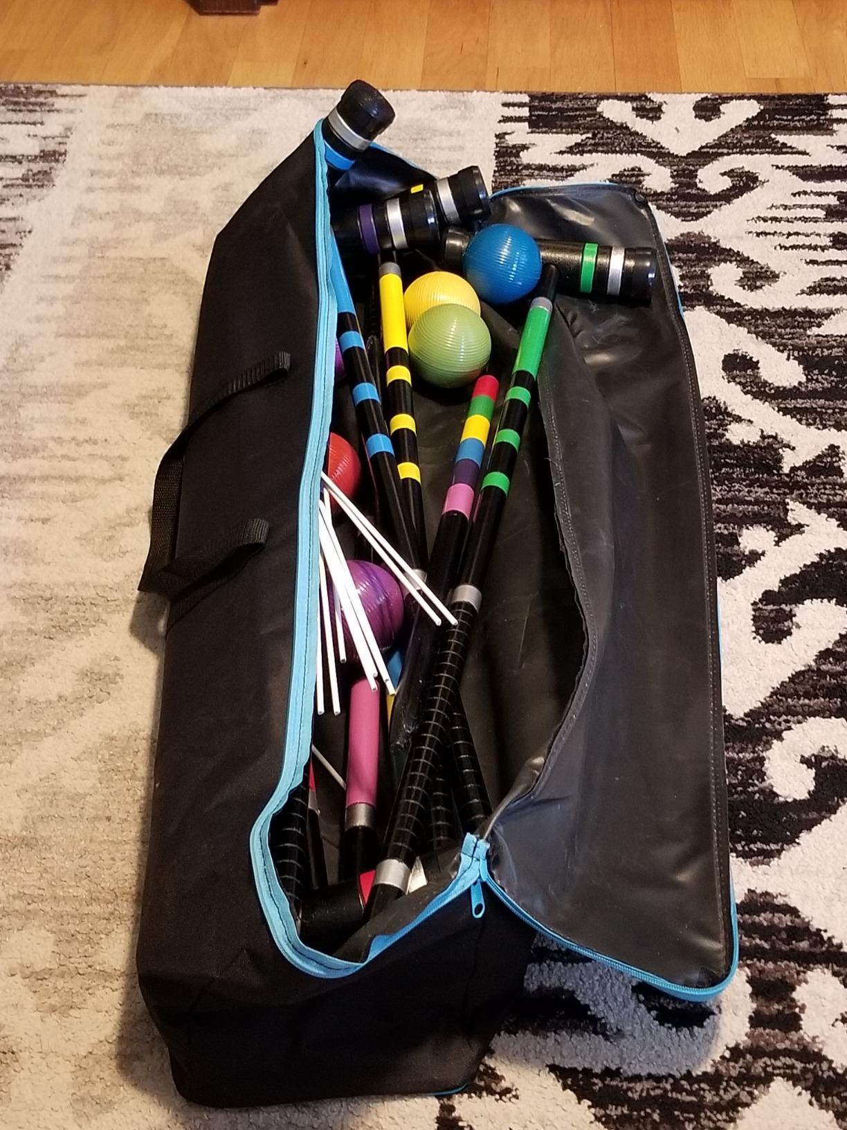 [6 Players]Premium Croquet Set for Families, BroWill Croquet Set with Carrying Bag for Yard Outdoor Lawn Backyard Games for Kids Adults All Ages, 35 Inch customer photo 2