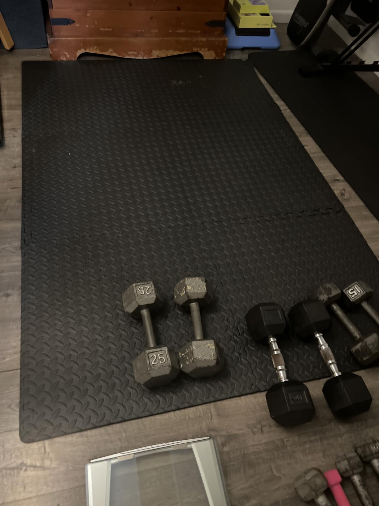 ProsourceFit Exercise Puzzle Mat ½-inch, EVA Interlocking Foam Floor Tiles for Home Gym, Workout Equipment, Kids Play Areas, Black, 48 SQ FT - 12 Tiles customer photo 1