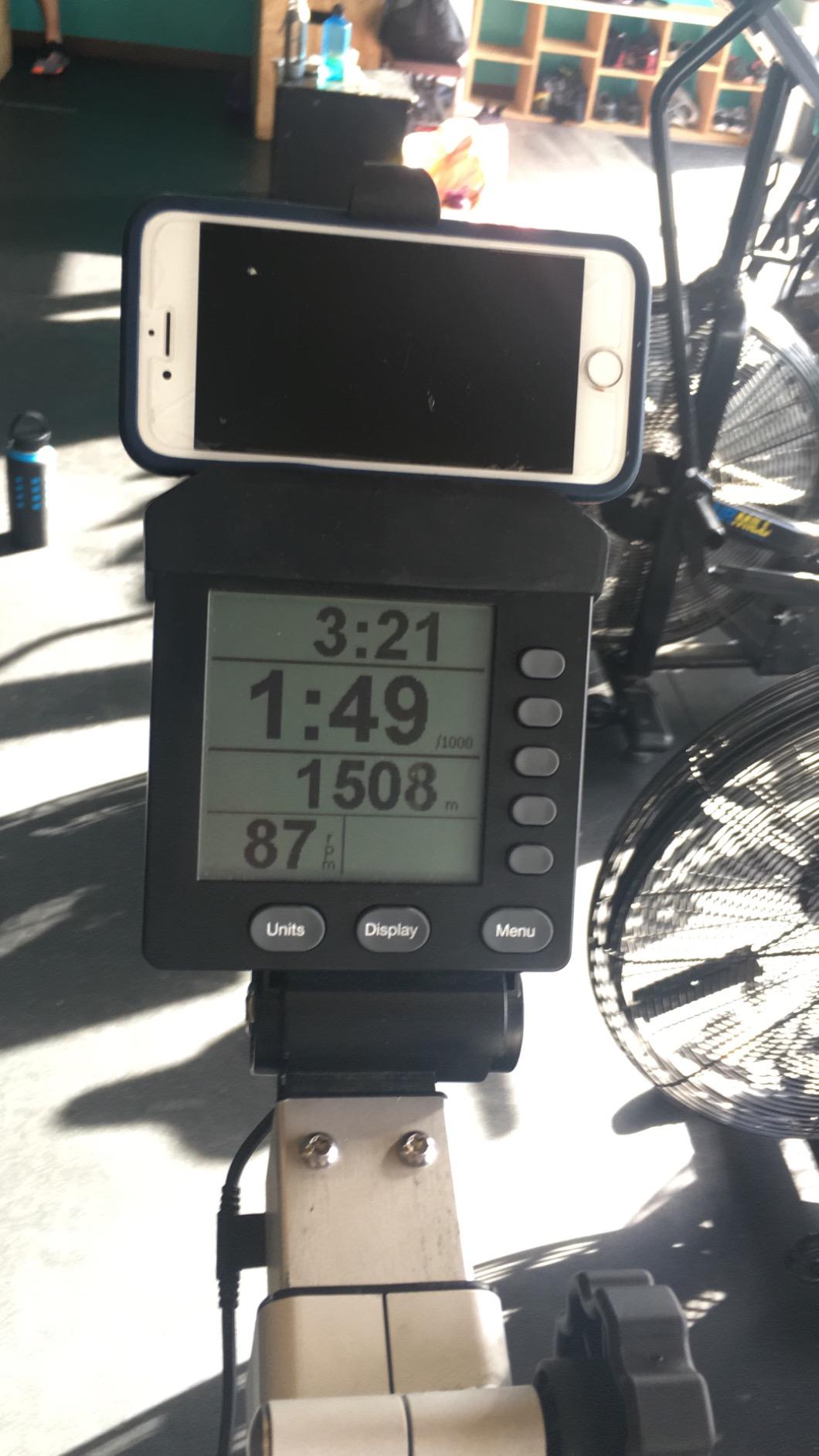 Vapor Fitness Phone Holder Made for PM5 Monitors of Concept 2 Rower, SkiErg and BikeErg - Silicone Smartphone Cradle Compatible with Concept 2 Rowing Machine customer photo 2