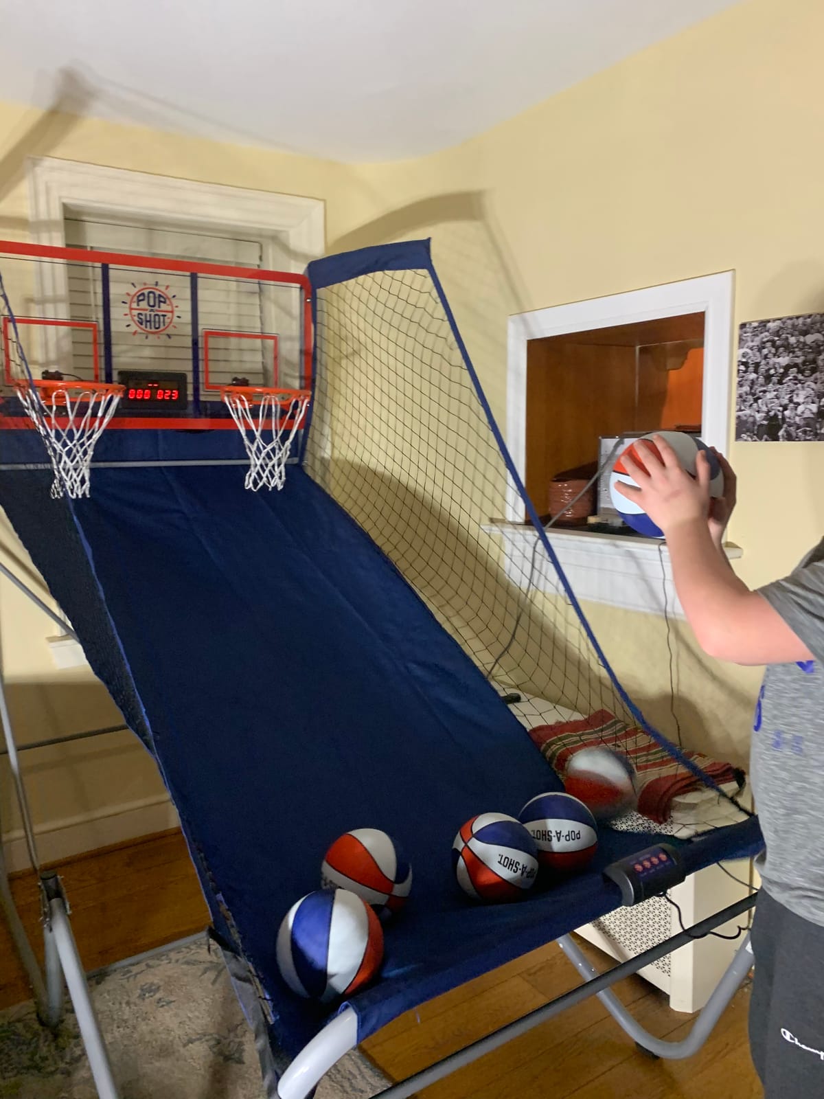 Pop-A-Shot - Indoor/Outdoor Dual Shot | Weather Resistant Arcade Basketball | Weather Resistant Dual Electronic Arcade Basketball Game, with 7 Balls, 16 Game Modes, Large LED Scoreboard, Foldable Ramp customer photo 1