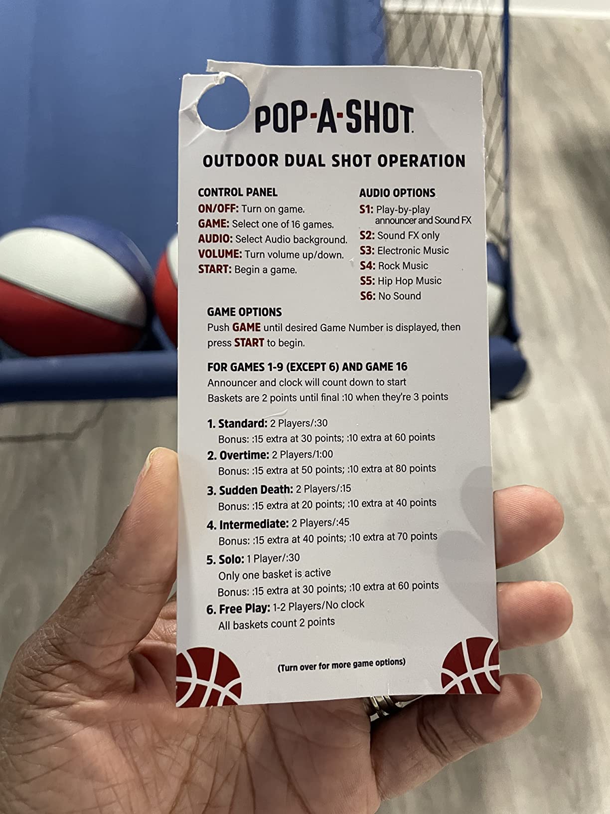 Pop-A-Shot - Indoor/Outdoor Dual Shot | Weather Resistant Arcade Basketball | Weather Resistant Dual Electronic Arcade Basketball Game, with 7 Balls, 16 Game Modes, Large LED Scoreboard, Foldable Ramp customer photo 2