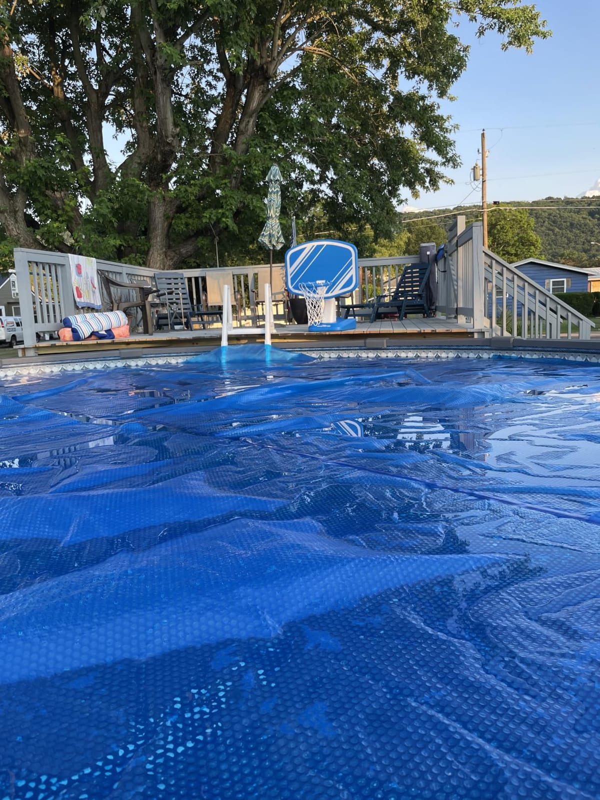 GoSports Splash Hoop PRO Pool Basketball Game - Modern Poolside Basketball Hoop with Backboard, Ball & Pump - Swimming Pool Basketball Hoop for Inground & Above Ground Pools customer photo 1