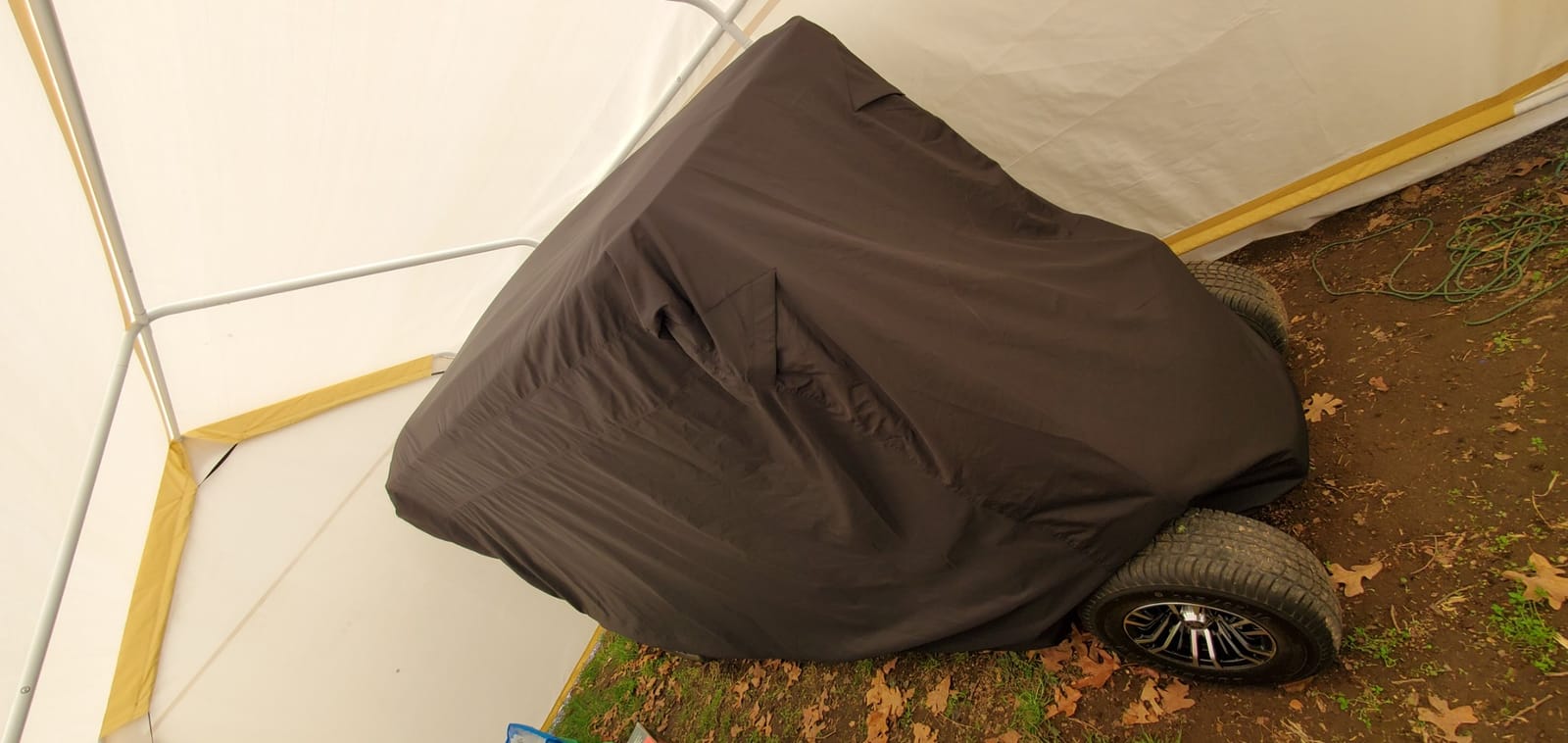 moveland 6 Passenger Golf Cart Storage Cover for E Z GO, Club Car, Yamaha | Black, Heavy-Duty Weatherproof Fabric, Weatherproof Dustproof, Fits 138
