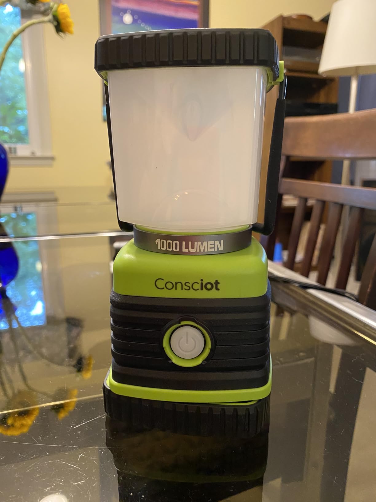 Consciot 1000LM Battery Powered LED Camping Lantern, 4 Light Mode, Dimmable | IPX4 Water Resistant Camping Lights; Portable Flashlight for Power Outages, Emergency Kit, Hurricane Preparedness, Indoor Outdoor customer photo 2
