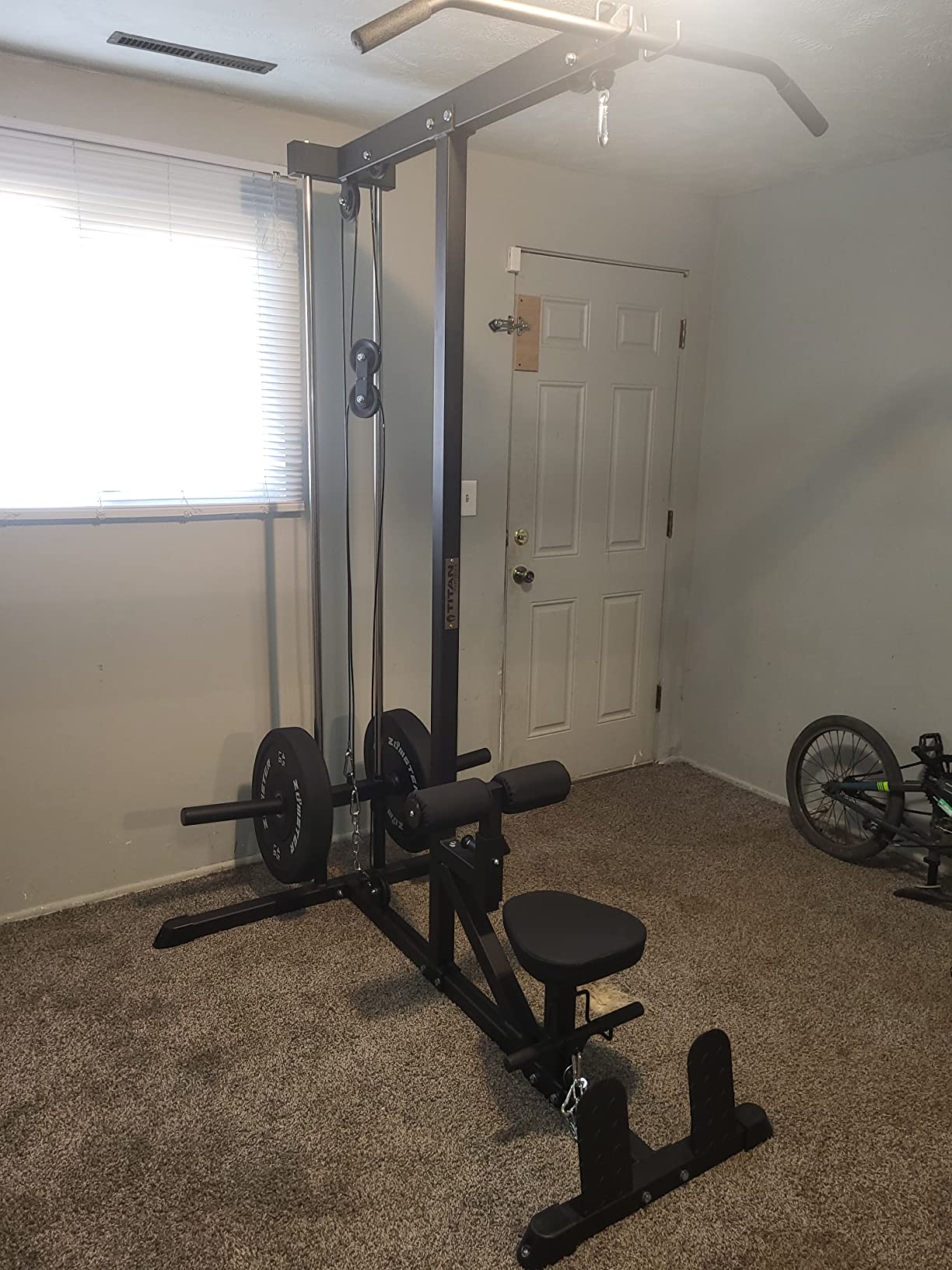 Titan Fitness Plate-Loaded LAT Tower, Rated 400 LB, Specialty Upper Body Machine, LAT Pulldown and Low Row Cable Machine for Home Gym, Shoulder and Back Workout Equipment customer photo 1
