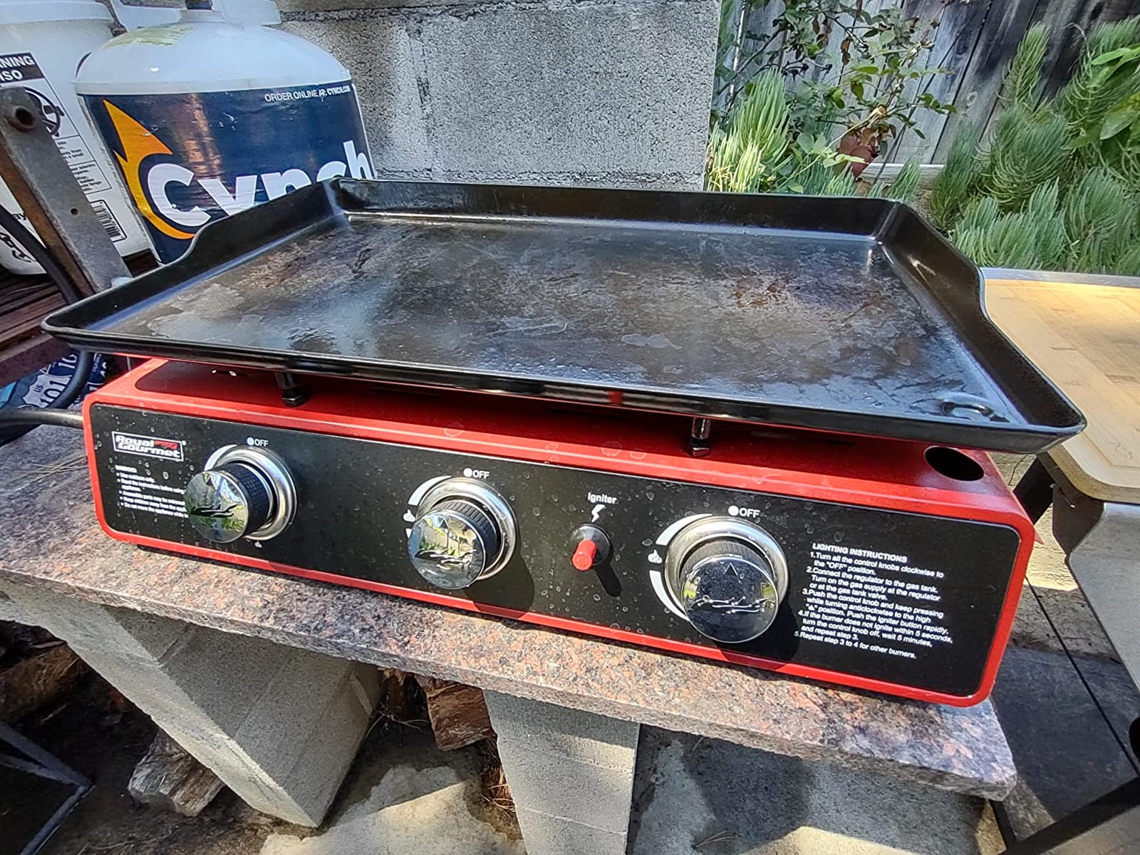 Royal Gourmet PD1301S Portable 3-Burner Tabletop Gas Griddle customer photo 1