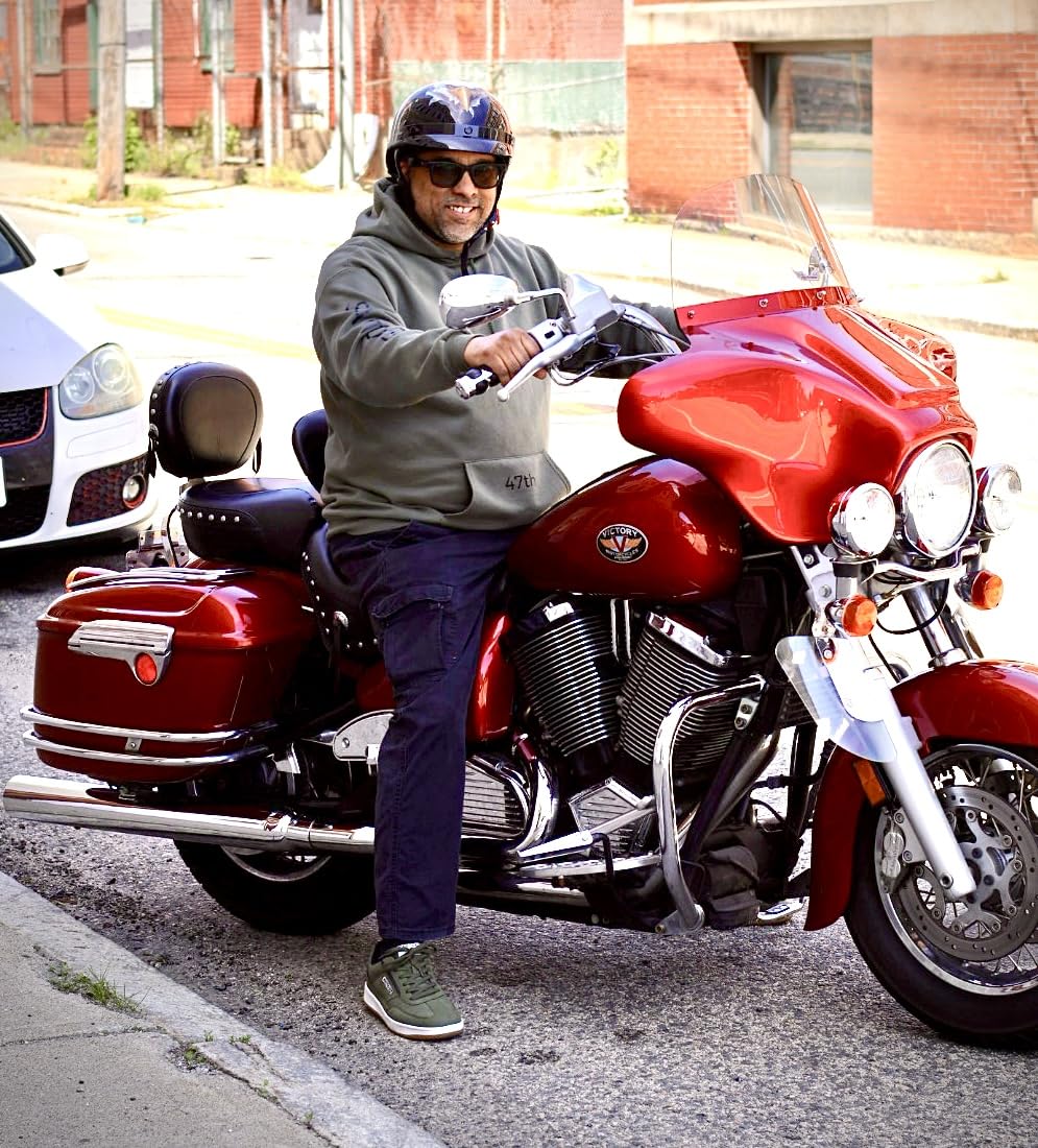 CARTMAN Half Helmet Large, DOT Approved Eagle Graphics for Adult | Half helmet, crisp graphics. Adult/Teen. DOT ABS, vented, weatherproof, adjustable. Goggles/gloves. Street, dirt, snow. customer photo 2