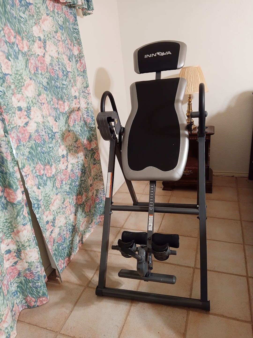 Innova Health and Fitness Inversion Table with Adjustable Headrest, Reversible Ankle Holders, and 300 lb Weight Capacity customer photo 2