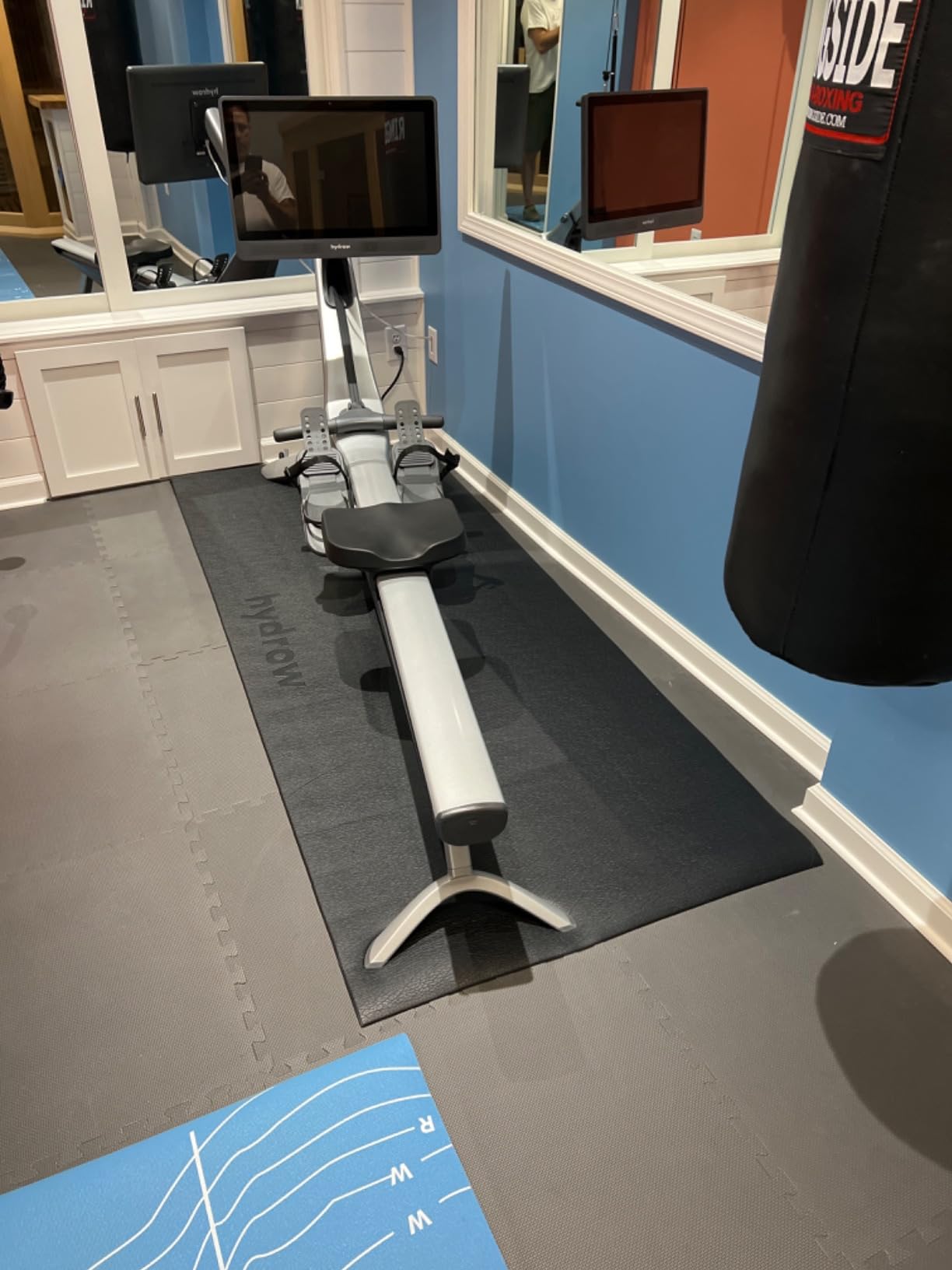 Hydrow Under Machine Mat for Exercise Equipment, Non-Slip Exercise Mat | 3'L x 7.5'W x .125