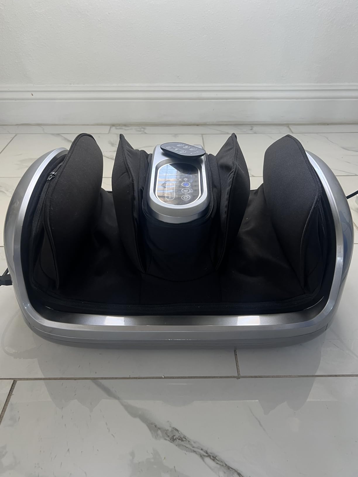 MIKO Shiatsu Foot, Leg and Calf Massager with Heat | Deep kneading, rolling, air compression, adjustable bar, 5 pressure levels & 3 modes; for plantar fasciitis; fits size 15 customer photo 2