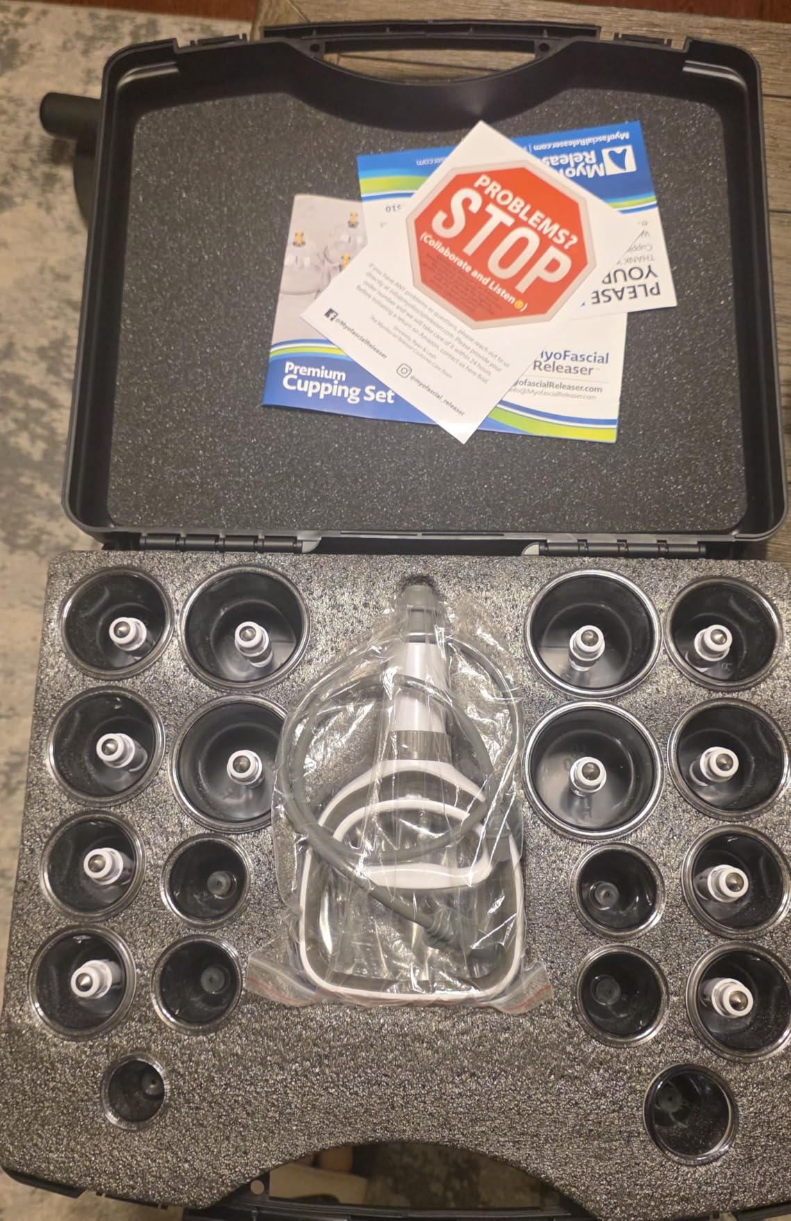 Myofascial Releaser Cupping Set Massager, Cupping Kit for Massage Therapy | 18 Medical-Grade Massage Cups, 2 Hand Pumps and Cupping Booklet, Ventosas Para Masaje Muscular, Suction Cups For Body Therapy customer photo 2