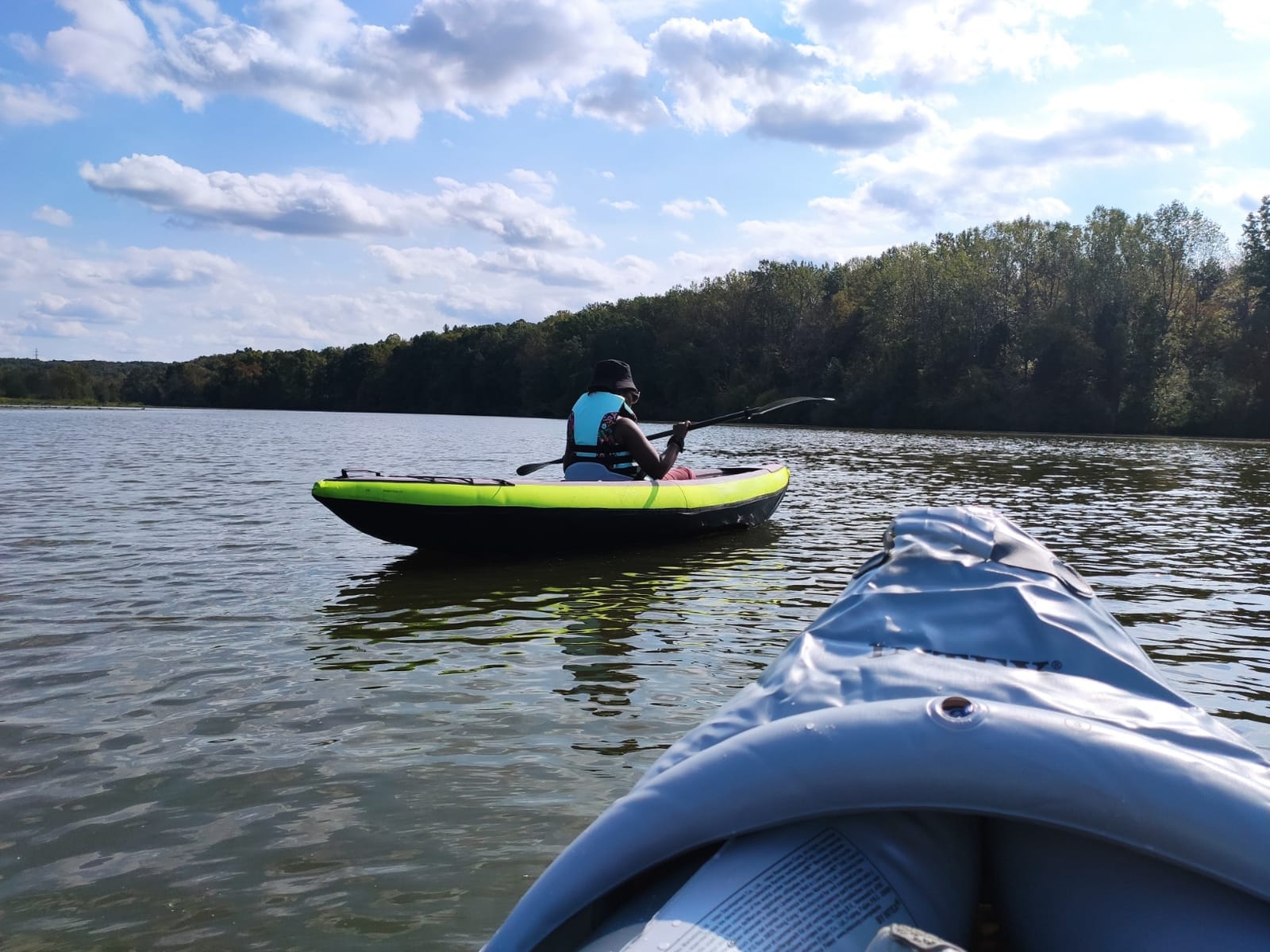INTEX Dakota K2 Inflatable Kayak 2-Person Portable Set with Paddles & Pump | 68310VM - Sit-on Tandem Kayak with Interchangeable Skegs and Two Dry Bags for Gear, 10ft 3in x 3ft customer photo 1